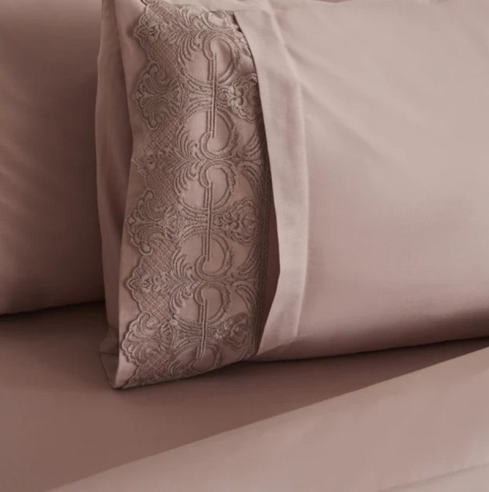 Karaca Bettwäsche Karaca Home Valeria Elite 8-teiliges Hochzeitspakete Bettbezug Altrosa