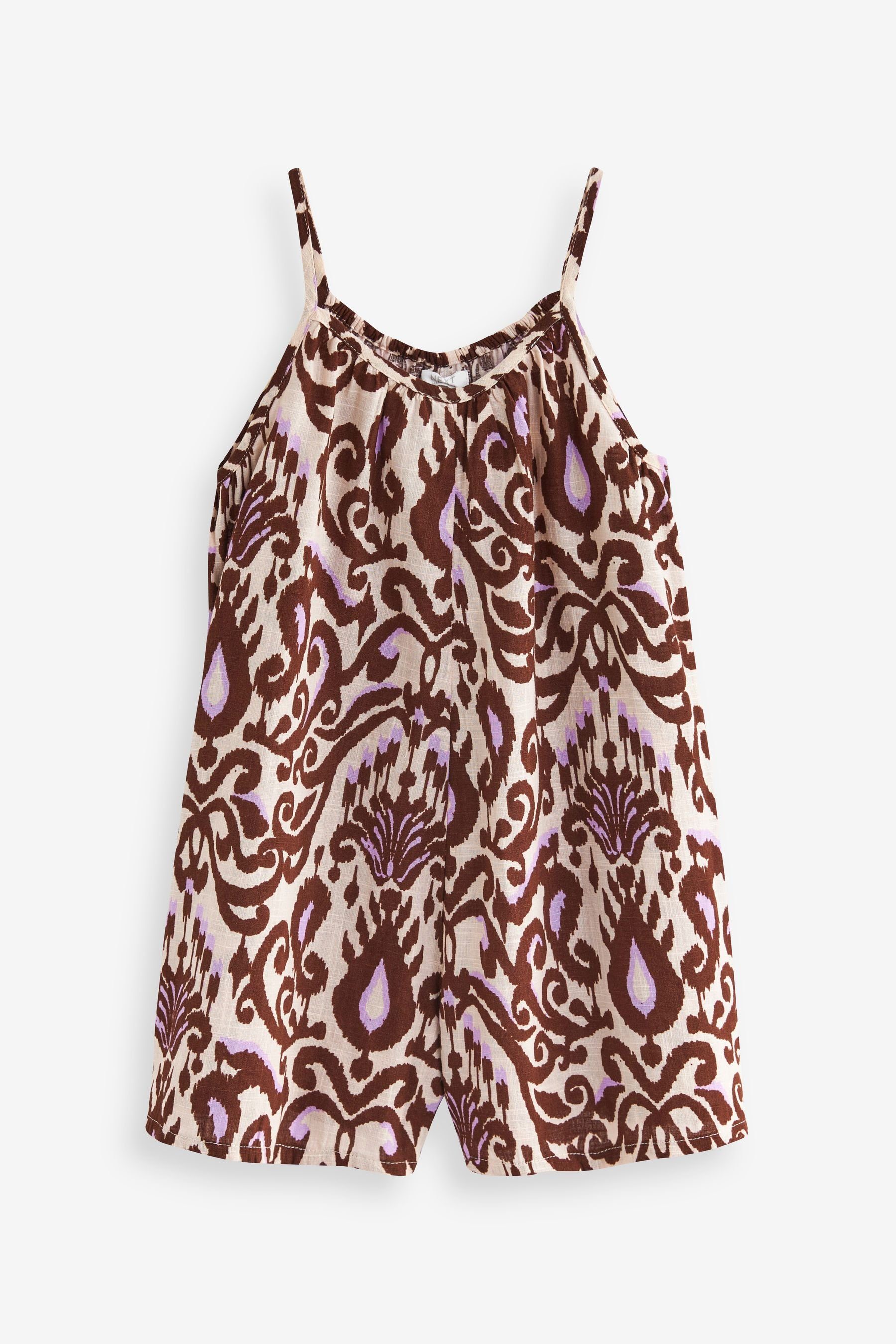 Next Playsuit Overall (1-tlg) Brown/Purple Print