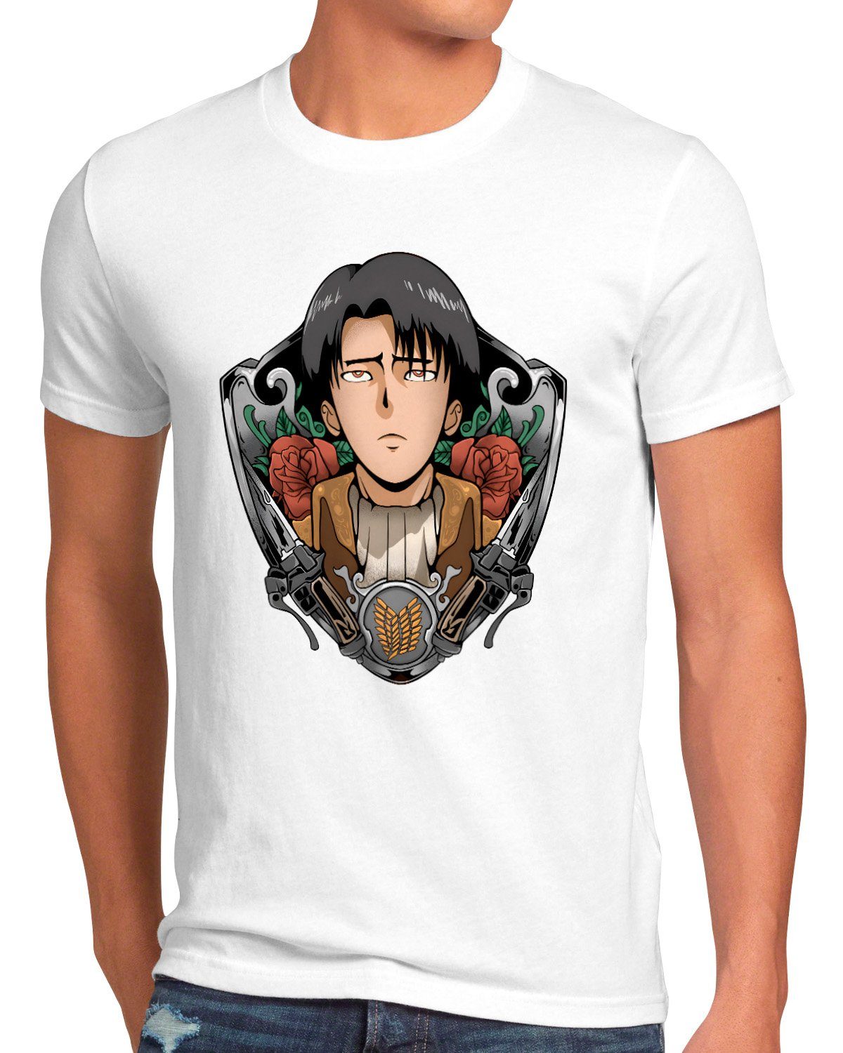 style3 Print-Shirt titan anime japan on manga attack aot