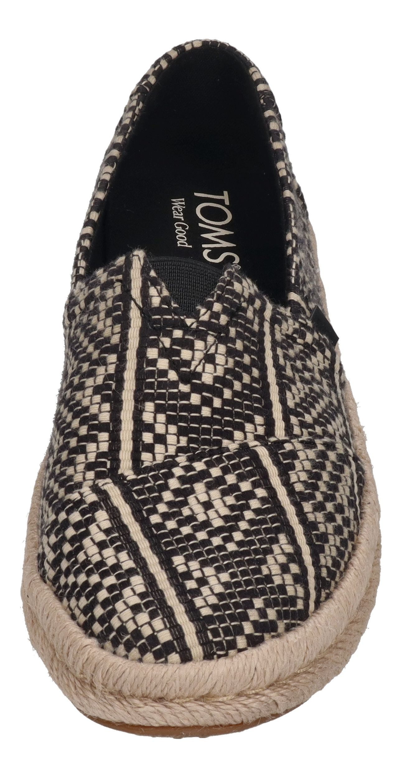 TOMS ALPARGATA ROPE 2.0 Espadrille Black Diamond Global Woven