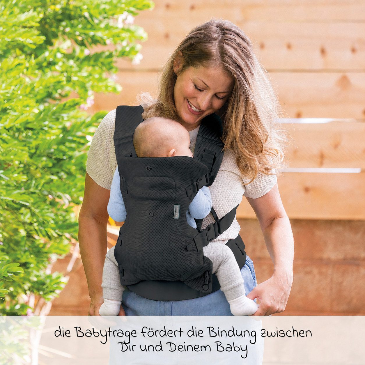 Infantino BKids Babytrage Flip Advanced - Schwarz, Baby Bauchtrage Rückentrage ab Geburt von 3,6 - 14,5 kg 4 positionen