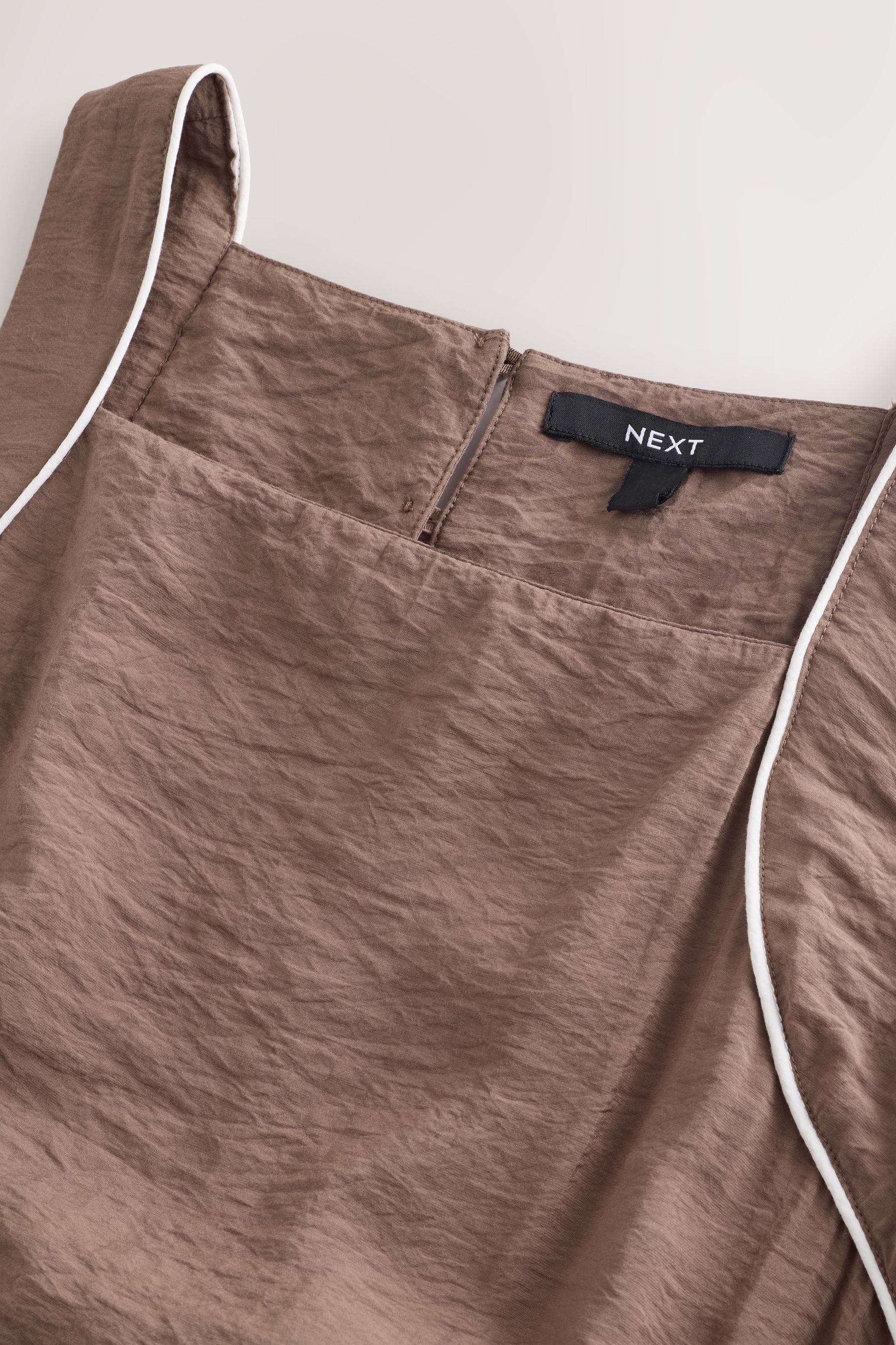 Next Jumpsuit Jumpsuit mit Barrel-Bein mit eckigem Ausschnitt (1-tlg)