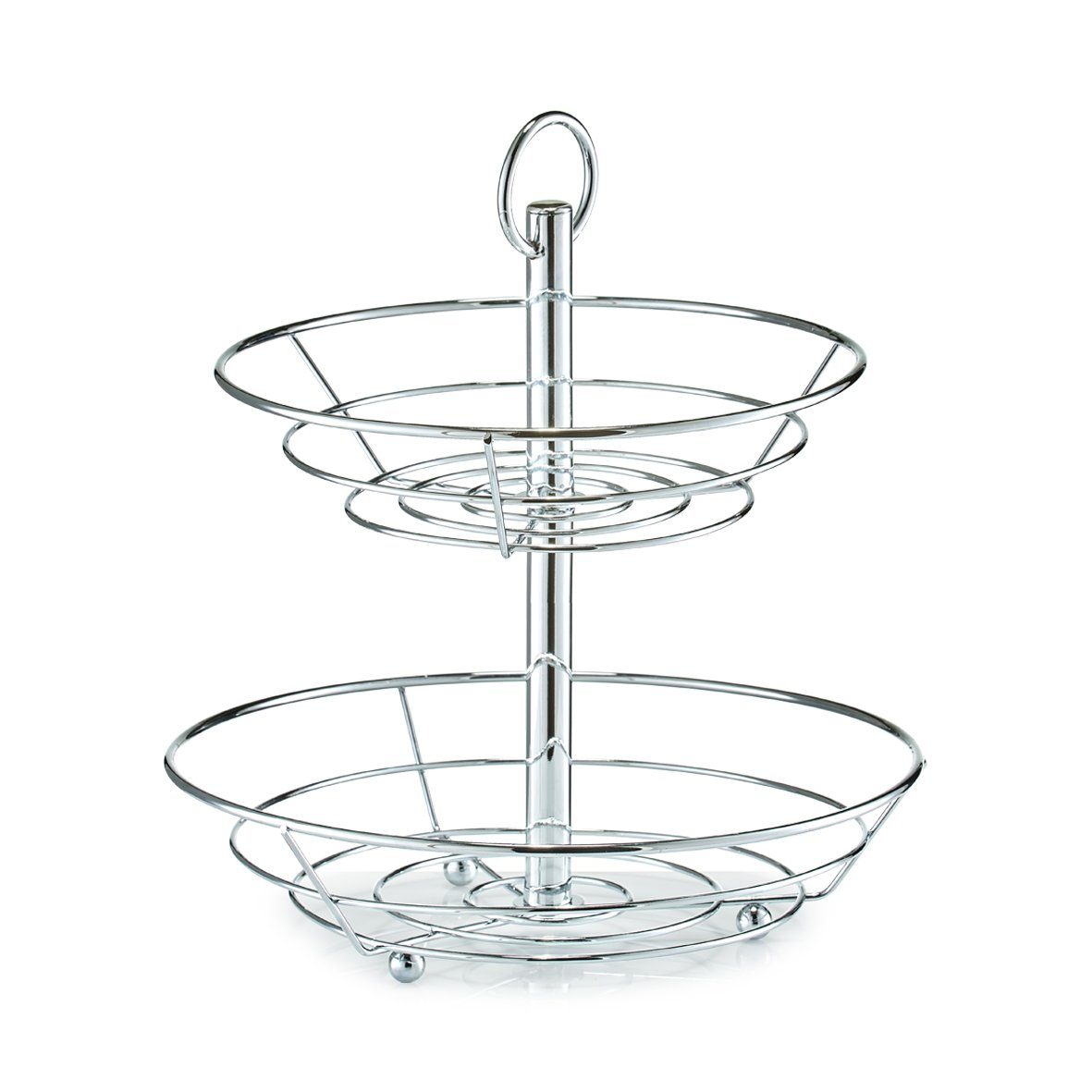 Zeller Present Küchenorganizer-Set Obst-Etagere, 2-lagig, Metall verchromt, günstig online kaufen