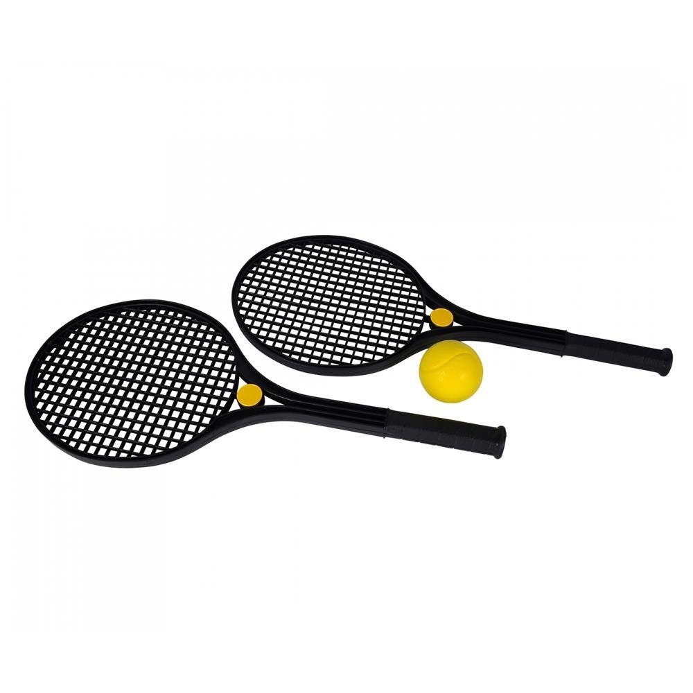 SIMBA Softtennis-Schläger Set mit 2 Tennisschläger und Softball, Schwarz, 54 cm