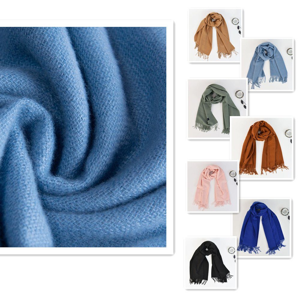 XDeer Modeschal Damen Schal,kuschelweich, Winter Schal Poncho Qualität mit Fransen, (Damen Schal), Schal Damen Halstuch Geschenk in verschiedenen Farben