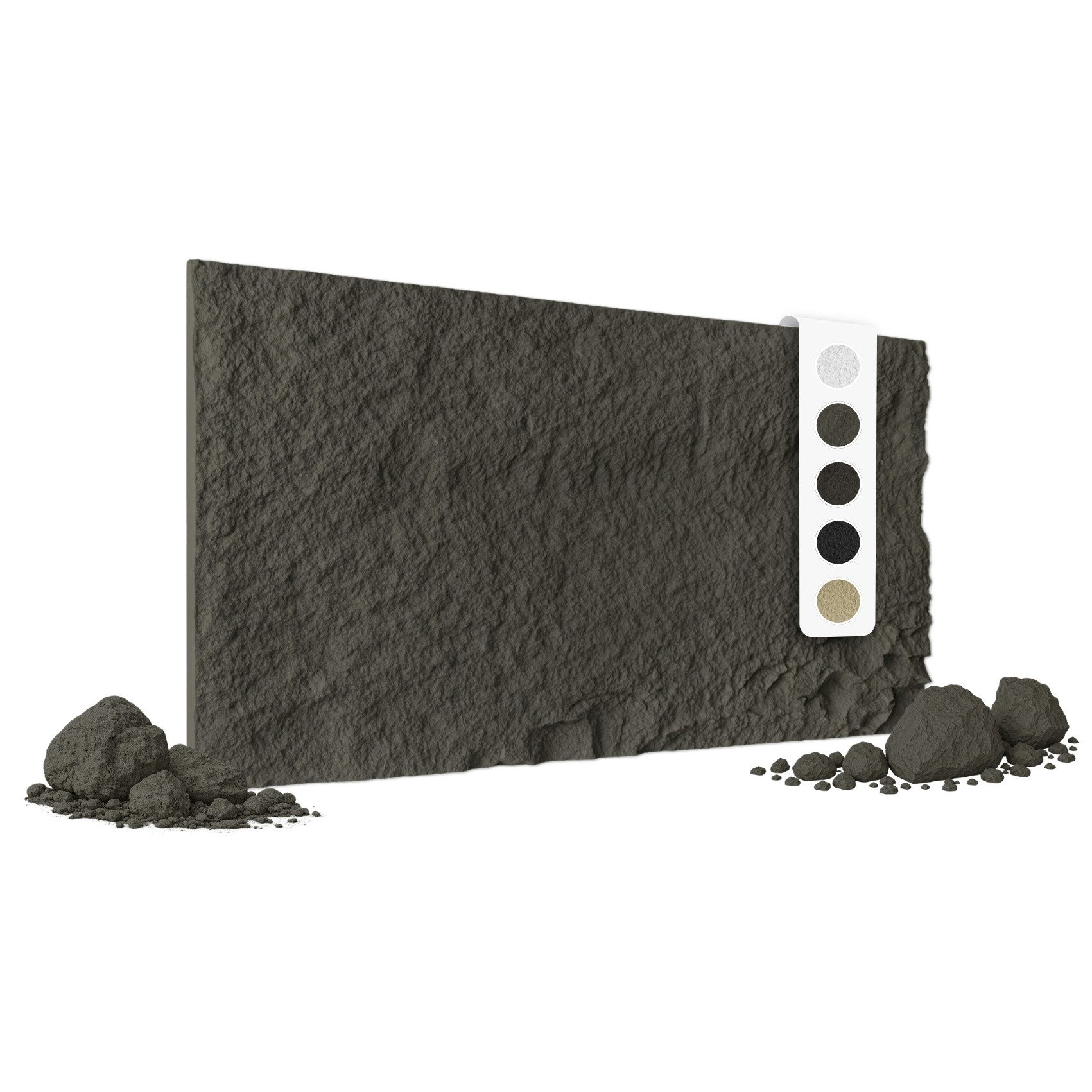 Hexim Wandpaneel, (Steinoptik Felsen Platten 1 Stück 120x60cm PU Wandverkleidung 0,73 m² 3D Paneele Bruchstein Stone Dekor Wandpaneele Wanddeko Steinplatte Felswand Wohnzimmer Innenwand grau (A002-04 Grey)