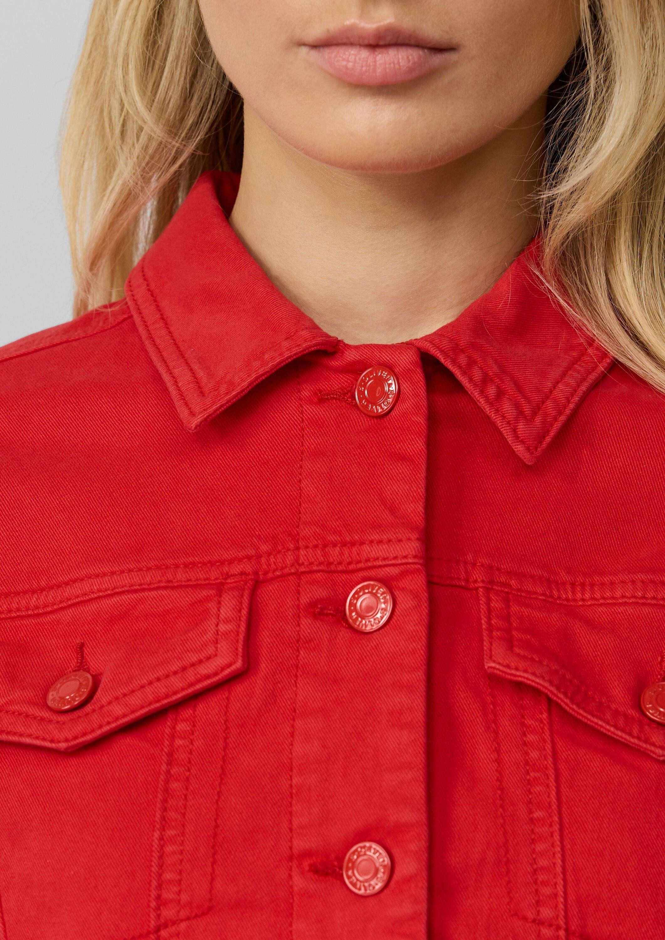 s.Oliver Funktionsjacke Indoor-Jacke Elastische Jeansjacke mit seitlichen Eingrifftaschen