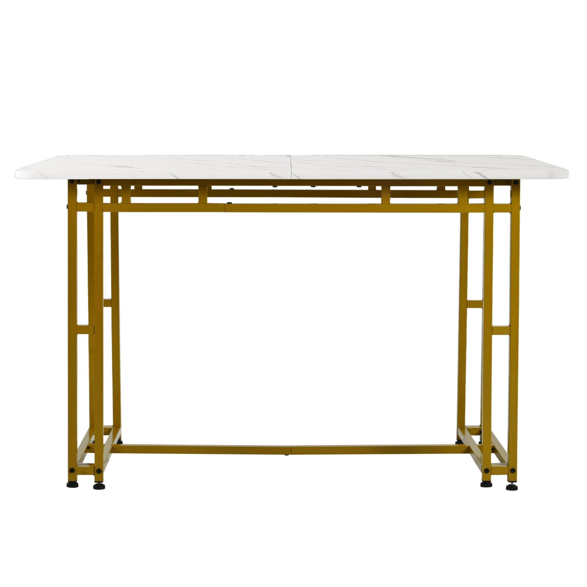 Essgruppe, (120x70 cm Küchentisch mit 4x Polsterstühlen), mit Verstellbare Stuhlbeine, Samt Esszimmerstuhl, Metallbeinen