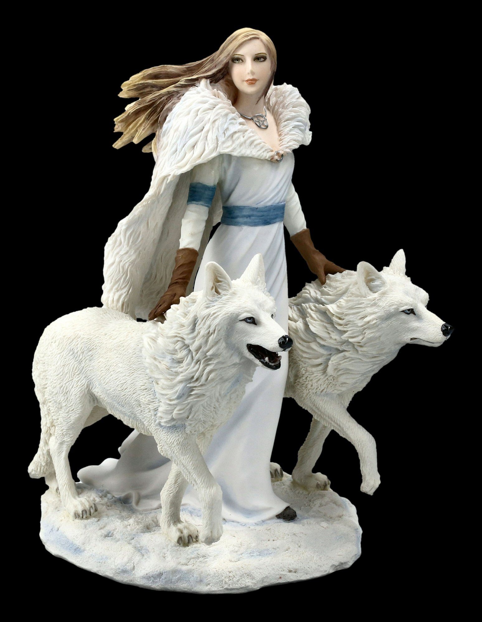 Figuren Shop GmbH Wolf Wächter Fantasy Dekofigur Stokes Dekofigur Anne Guardians Winter - Figur - by