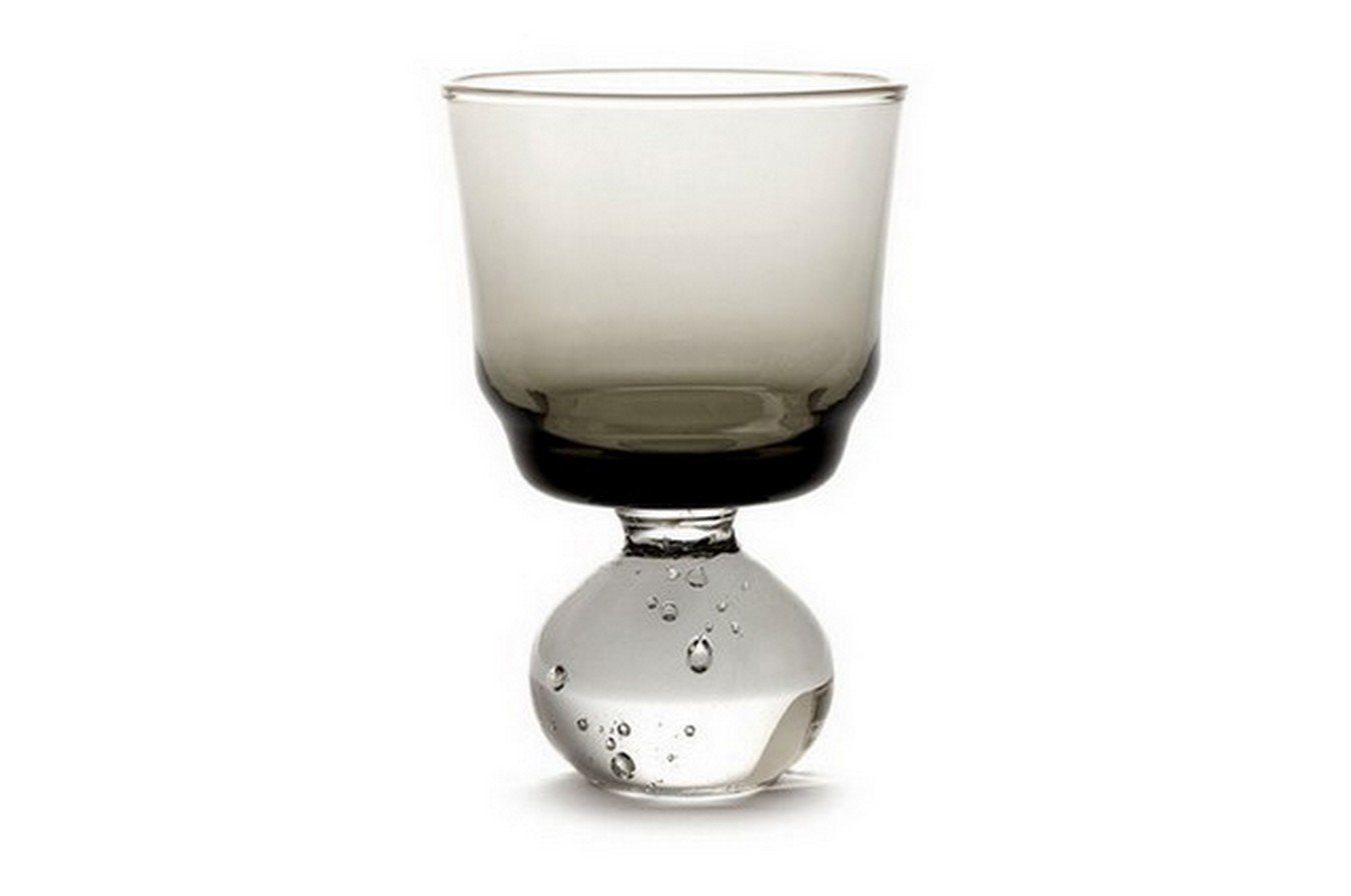 daslagerhaus living Wasserkrug Trinkglas Eternal Snow grau-weiß H 9,5 cm