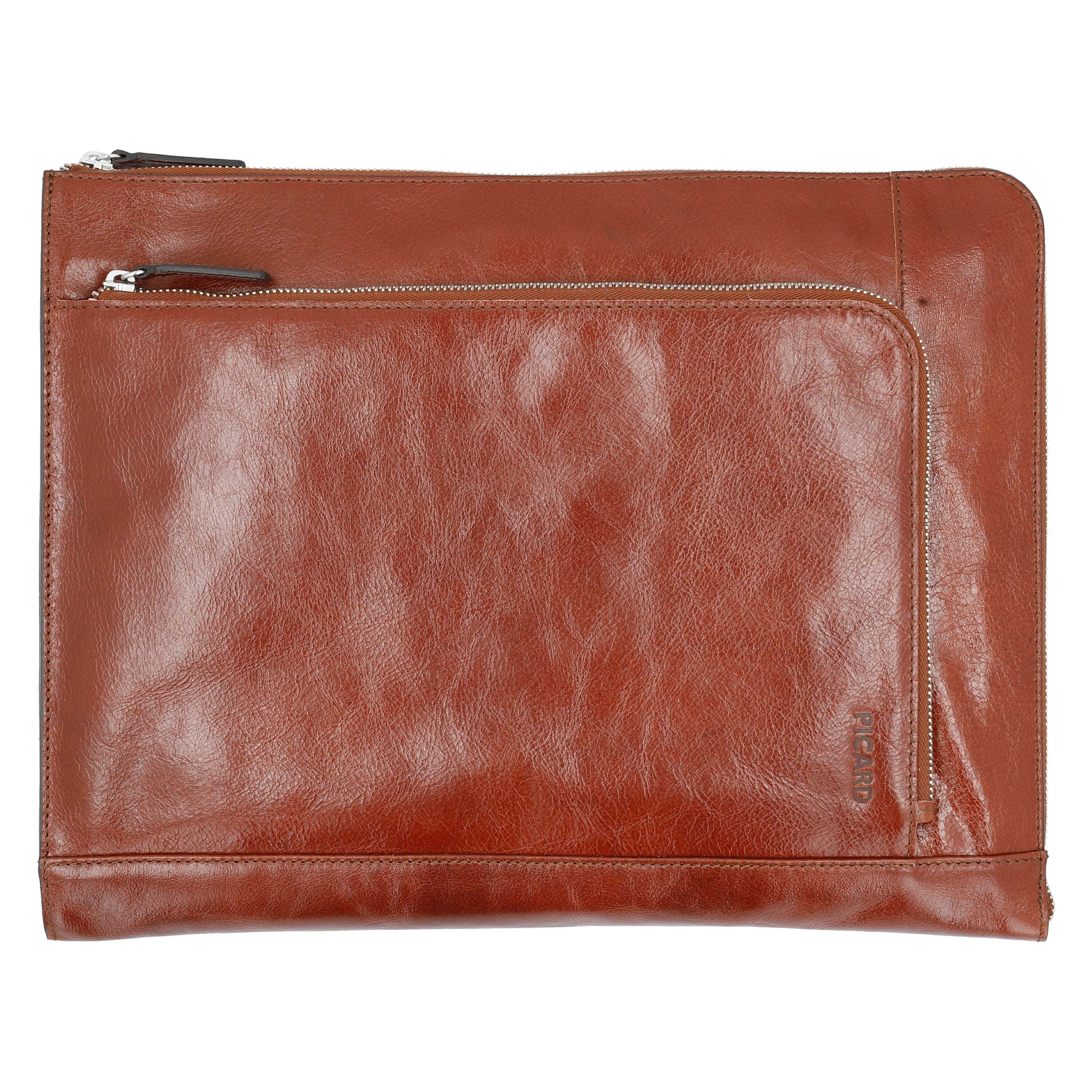 Schreibmappe cognac PICARD Laptoptasche Buddy Picard Echtleder aus