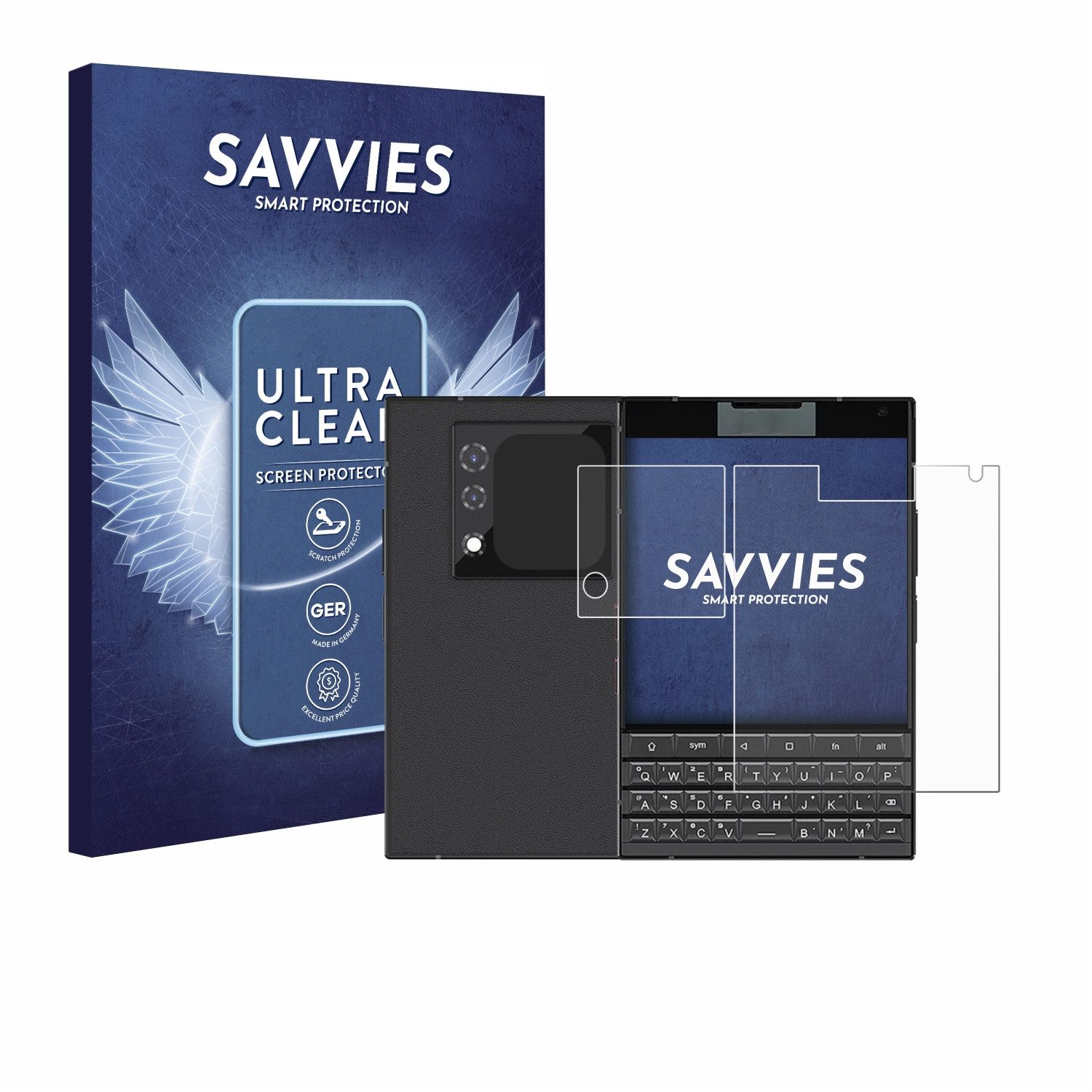 Savvies Displayschutzfolie Schutzfolie für Unihertz Titan 2 (Display+Kamera), 18 Stück, Displayschutz Schutz Folie Klar Transparent