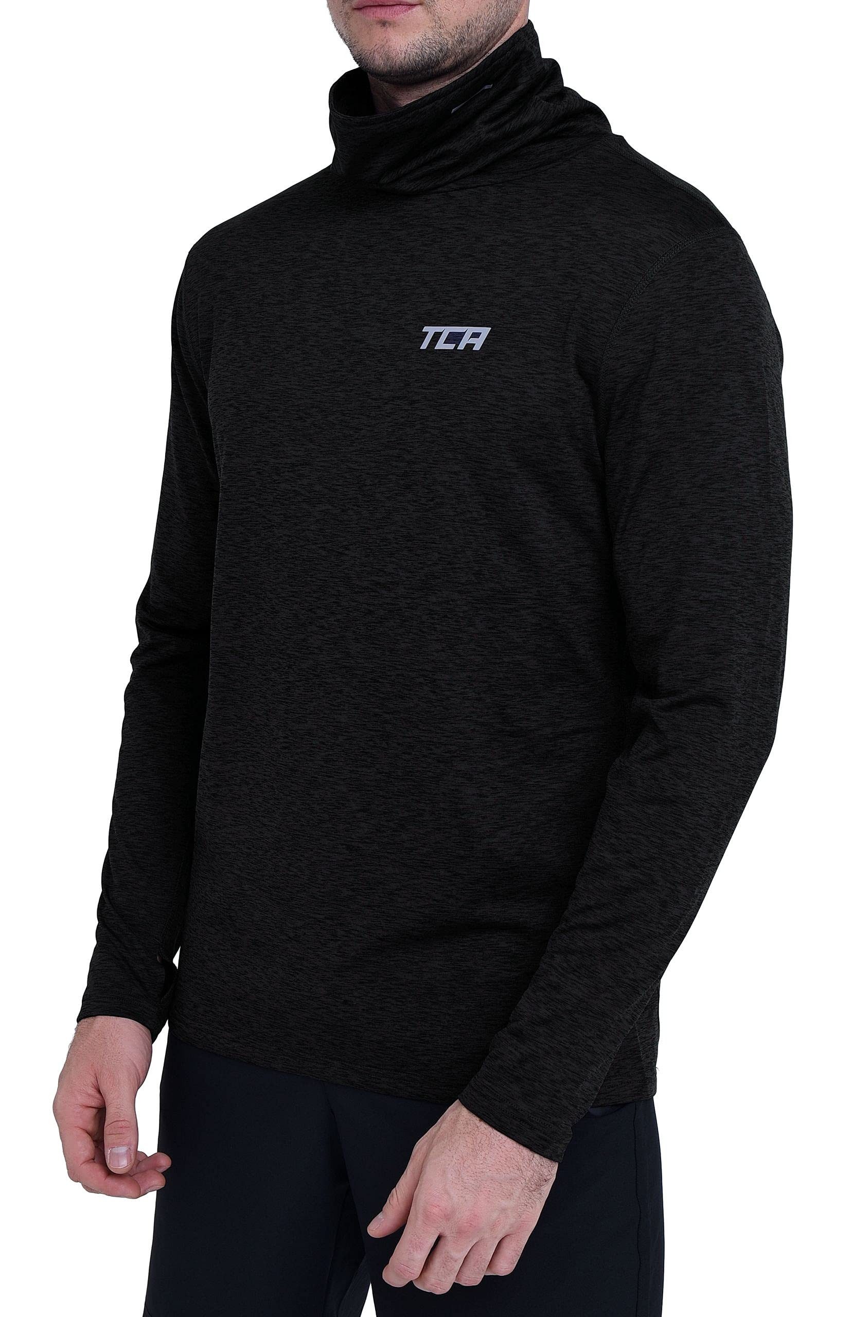 TCA Trainingsshirt TCA Herren Thermo Laufshirt - Schwarz (1-tlg) günstig online kaufen