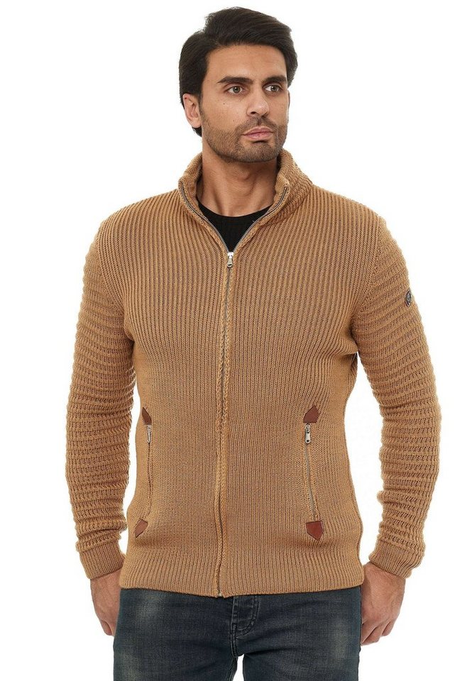 RedBridge Strickjacke Tampa mit Stehkragen