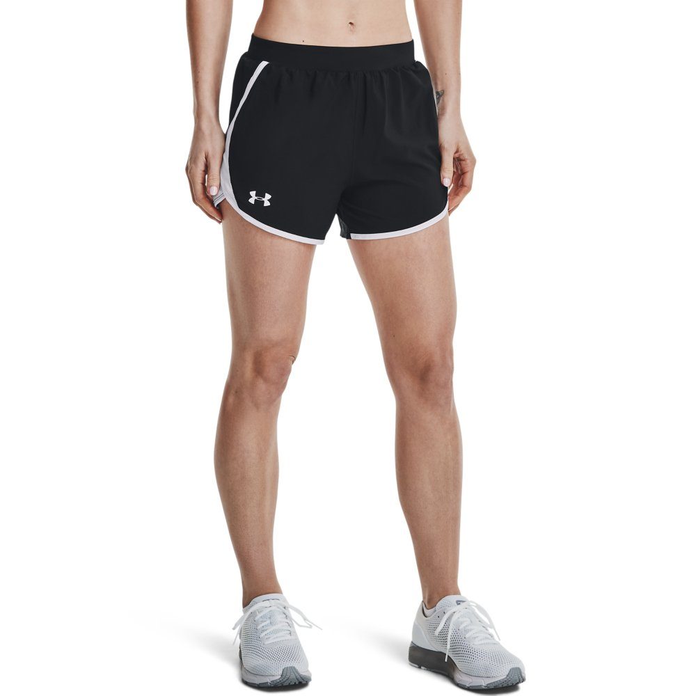 UA Laufshorts Black-White BY Armour® FLY SHORT 2.0 Under