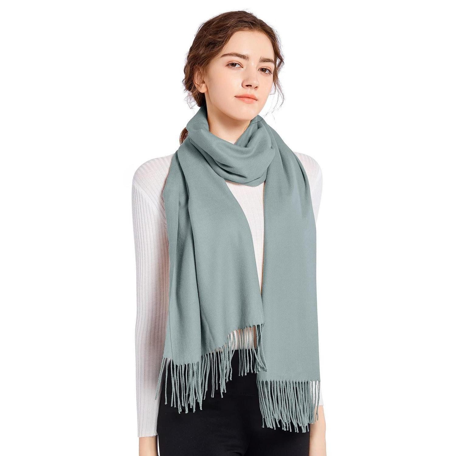 LuxusKollektion XXL-Schal Schal Damen Kaschmir Gefühl Hellgrau, (1-St)