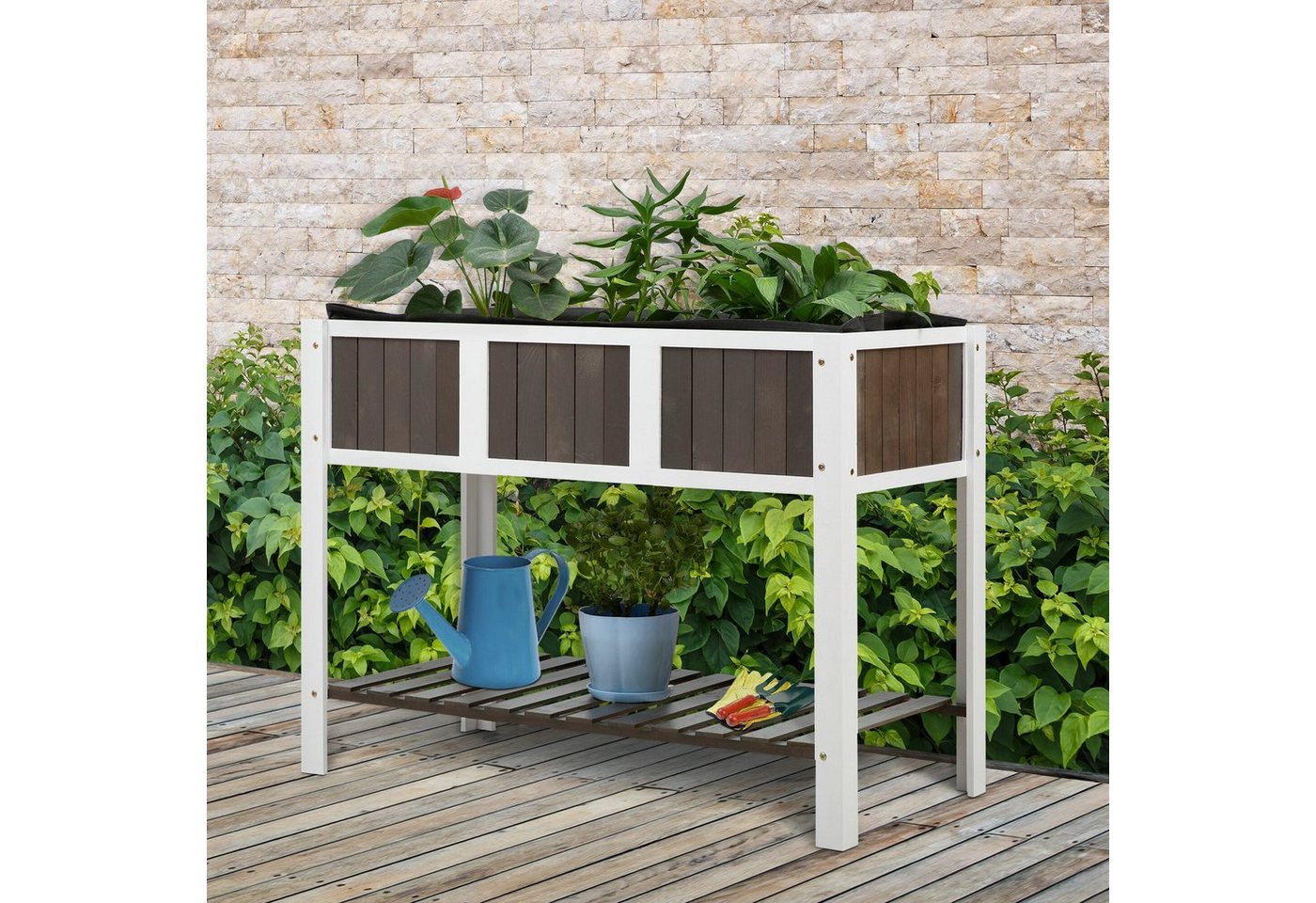 Outsunny Foliengewächshaus Hochbeet gra... Outsunny Foliengewächshaus Hochbeet gra...