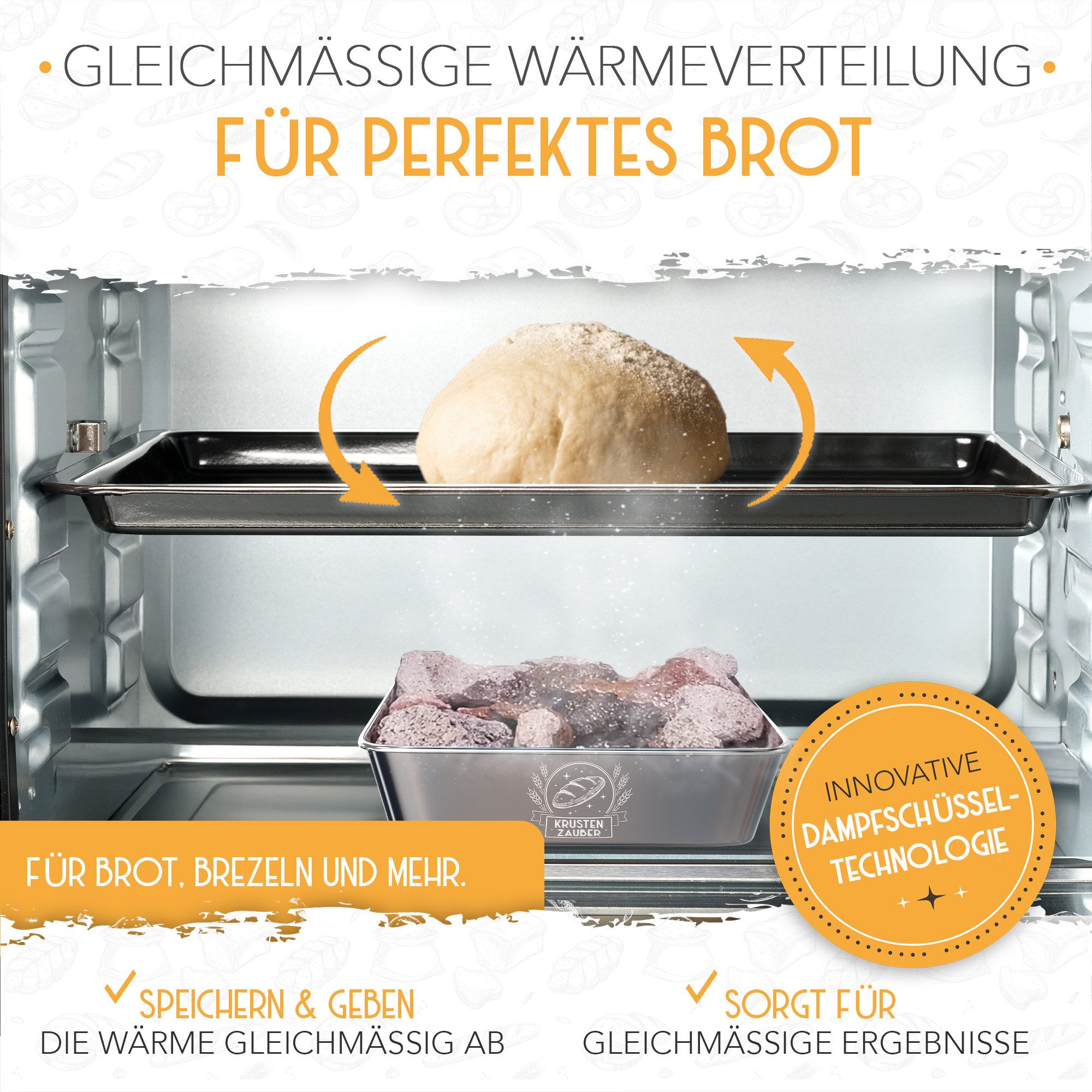 Krustenzauber Brotbackform KRUSTENZAUBER Gusseisen Topf zum Brotbacken & andere Brotbackformen – Bild 4 von 5