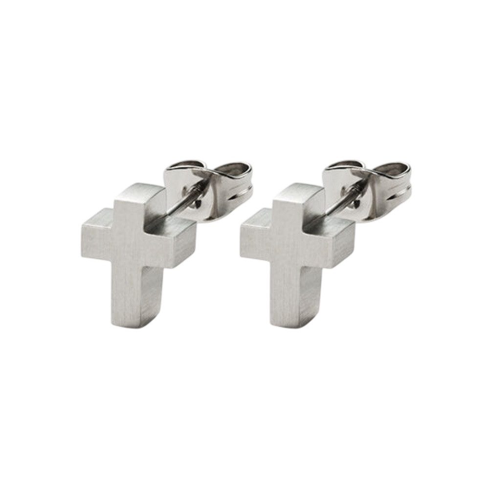MONOMANIA Paar Ohrstecker Monomania Ohrstecker Ohrringe Herren Pure Kreuz Edelstahl 31030