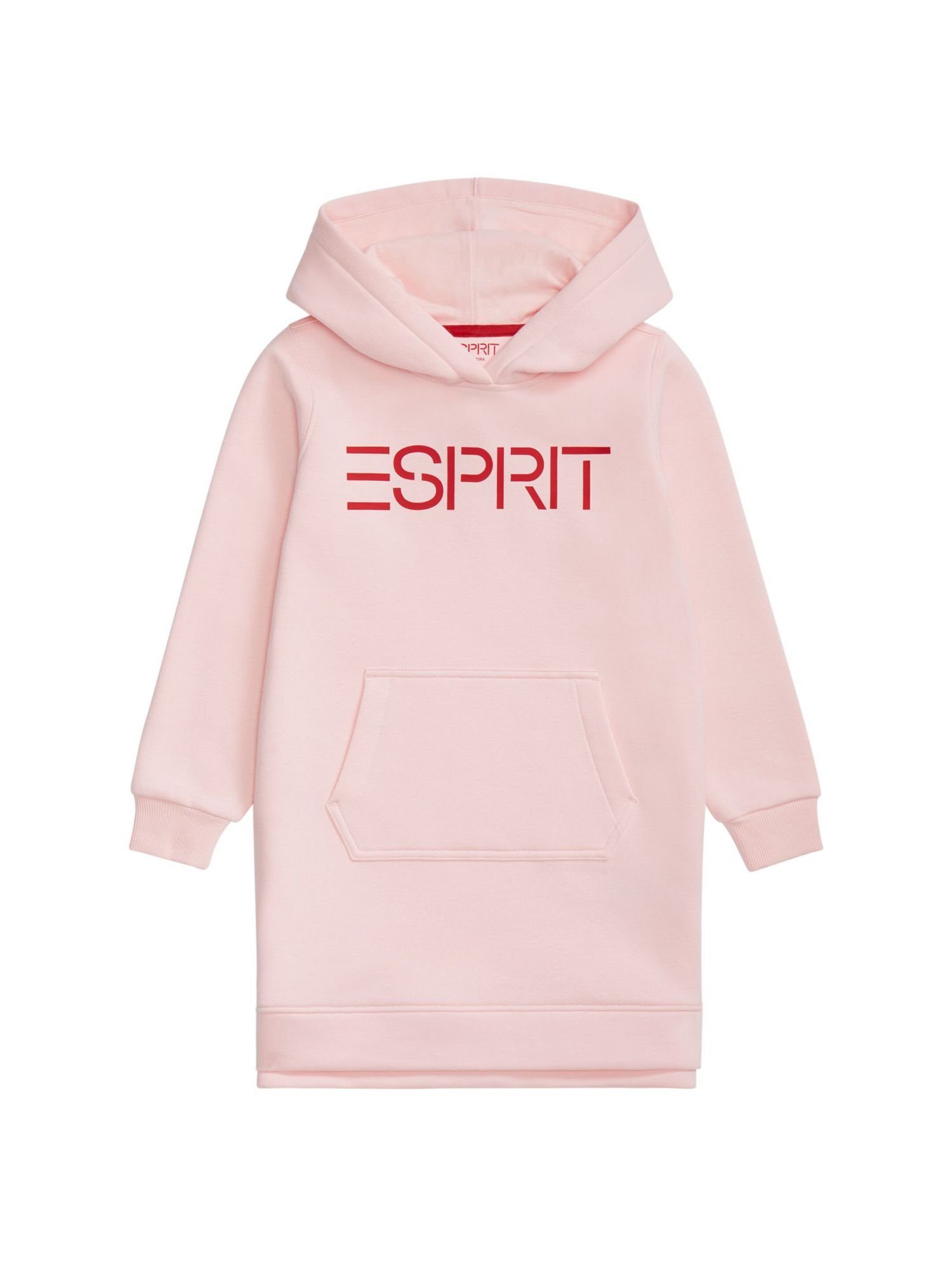 Esprit Midikleid Sweatkleid mit Logo-Print PASTEL PINK