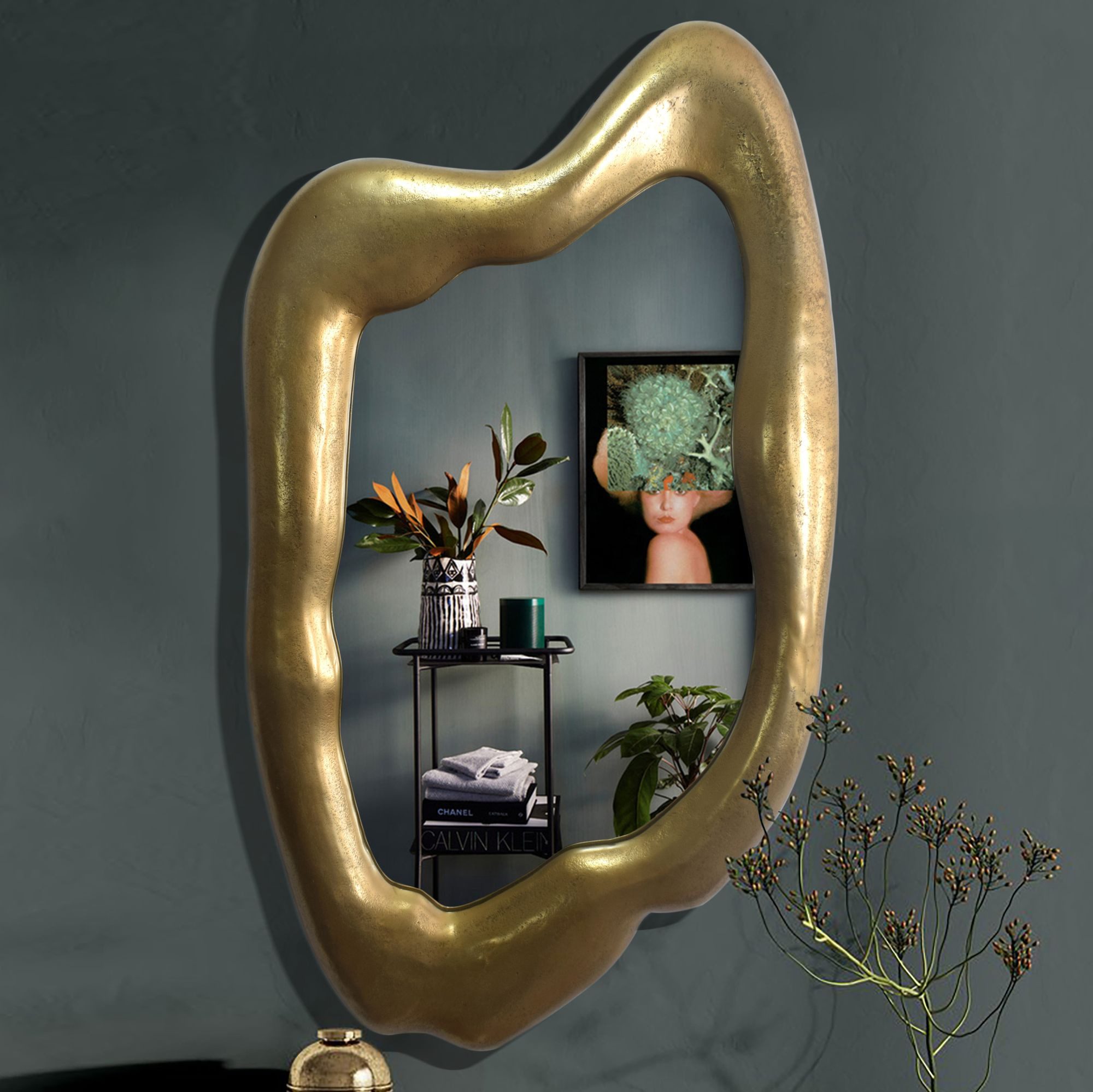 KADIMA DESIGN Spiegel Wandspiegel Asymmetrisch 100x57 günstig online kaufen