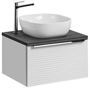 Lomadox Waschbeckenunterschrank LARCIANO-56 Waschtischunterschrank modern 60 cm in weiß, B/H/T: 60/39,2/45,8 cm