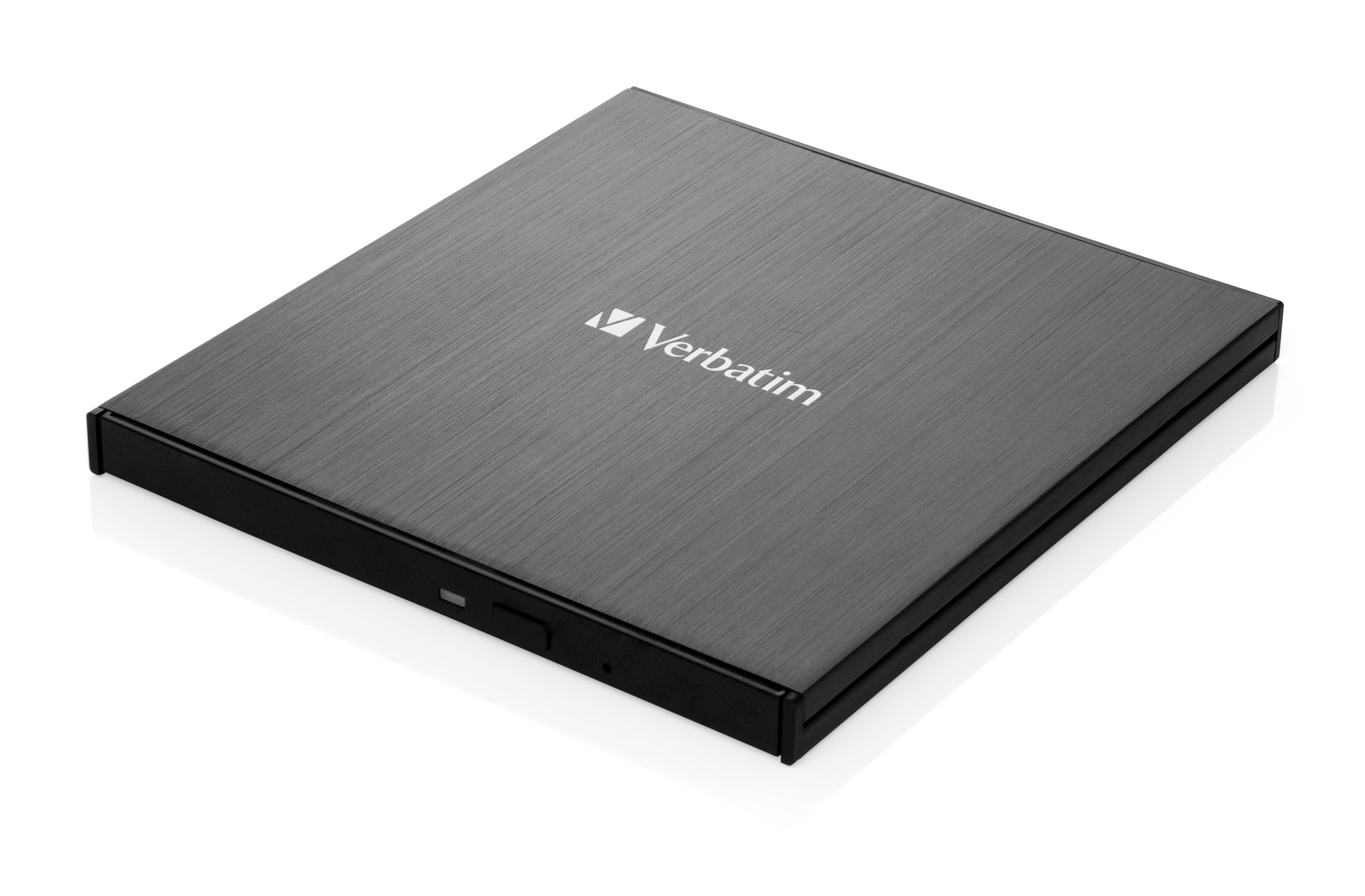 Verbatim Externer Slimline CD/DVD-Brenner Diskettenlaufwerk (USB 3.2, USB 3.2 GEN 1 mit USB-CTM-Anschluss)