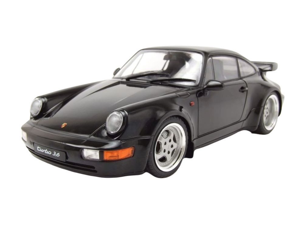 Solido Modellauto Porsche 911 (964) Turbo 3.6 1993 schwarz, Maßstab 1:18