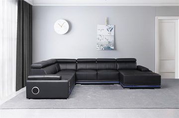 JVmoebel Ecksofa, Moderne Ecksofa Wohnlandschaft Couch Eck Led Linie Beleuchtet