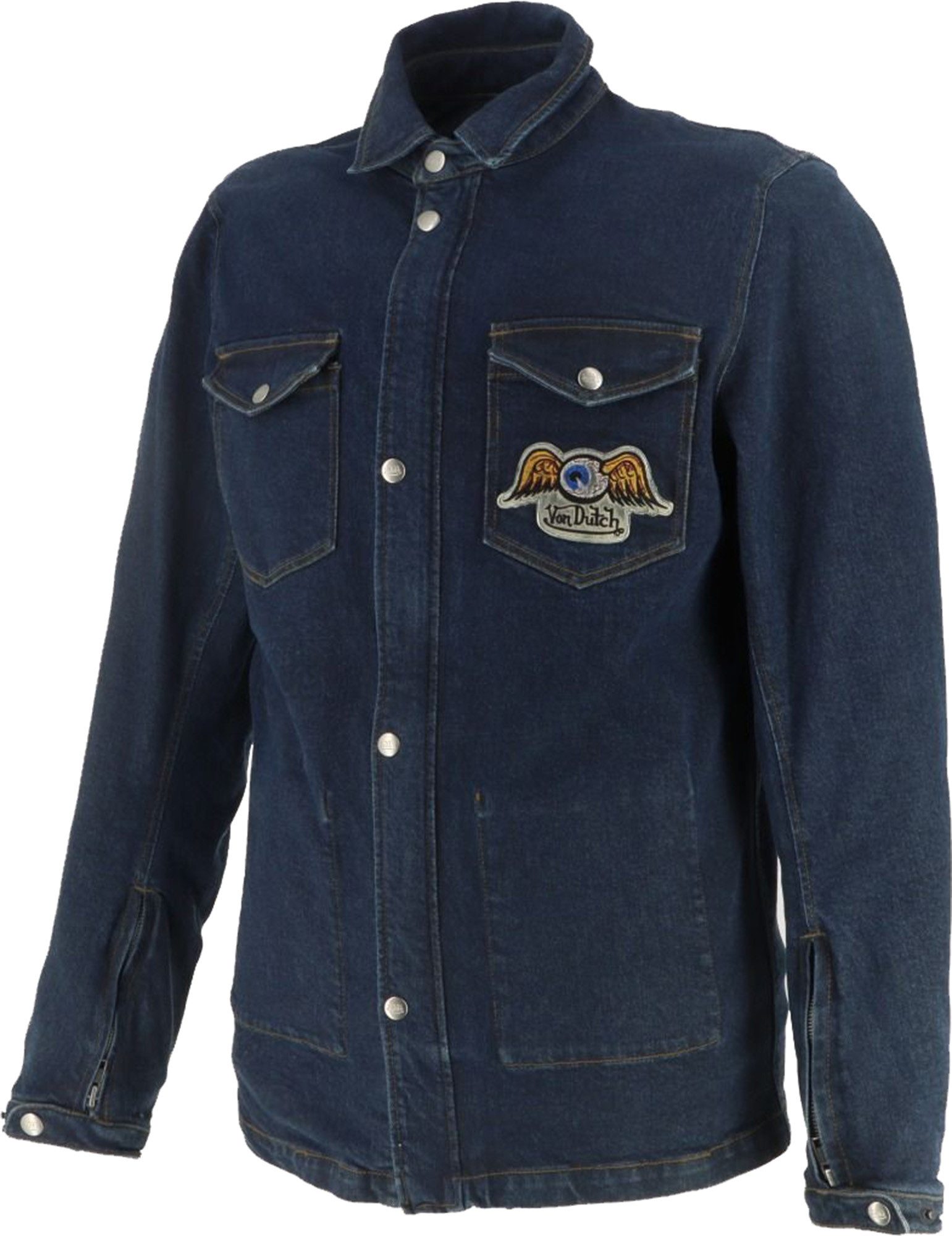 Von Dutch Motorradjacke x Helstons Captain Motorrad Hemd Rückenprotektor enthalten,Brustprotektor enthalten,Ellenbogenprot
