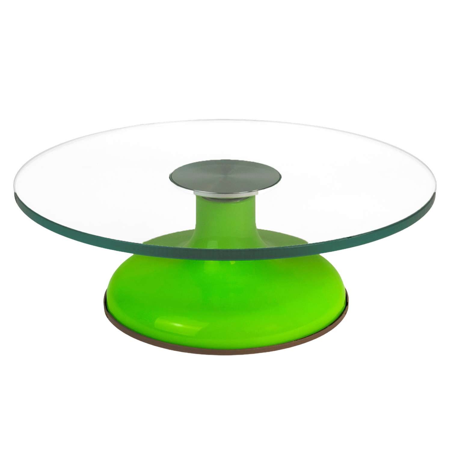 Intirilife Kuchenplatte, Glas, (1-tlg., 1x Tortenständer), Drehbarer Tortenständer mit rutschfestem Standfuß Servierplatte