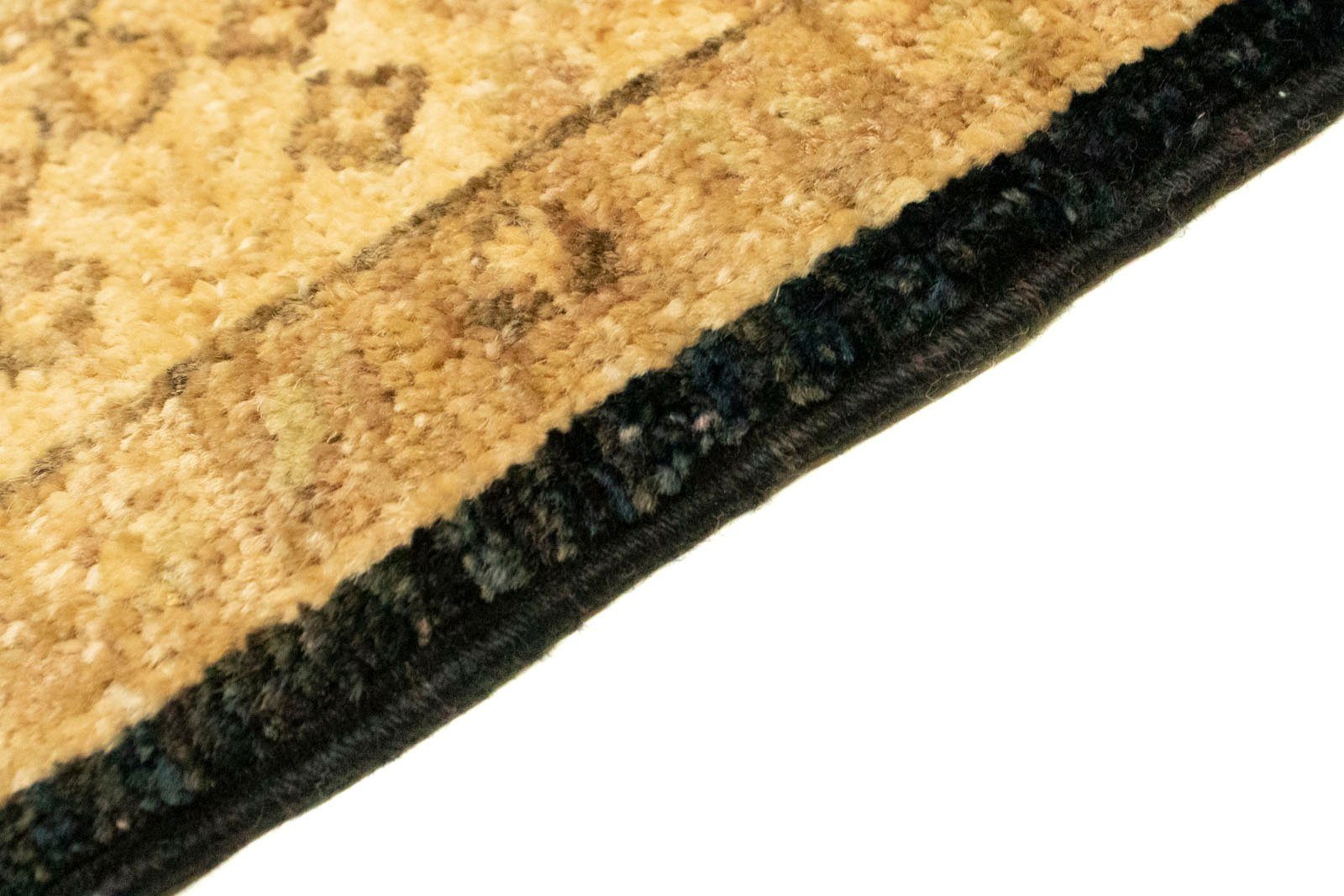 Teppich Höhe: Wollteppich 7 Farahan rechteckig, handgeknüpft schwarz, morgenland, mm