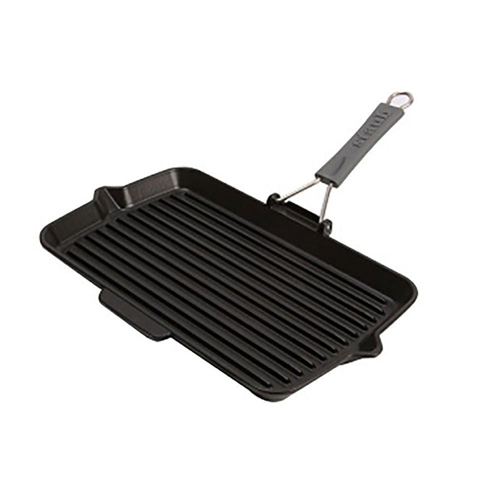 Staub Bratpfanne STAUB Grillpfanne rechteckig aus Gusseisen 34 cm, Gusseisen (Pfannen)