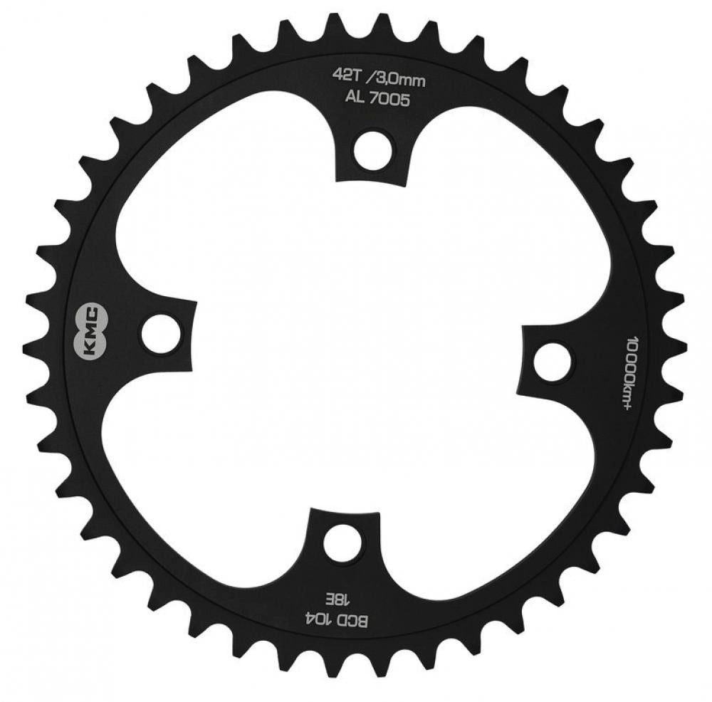 KMC Kettenschaltung KMC E-Bike Kettenblatt 1/8" Wide Alu 42 Zähne schwarz - moderne Ausfüh