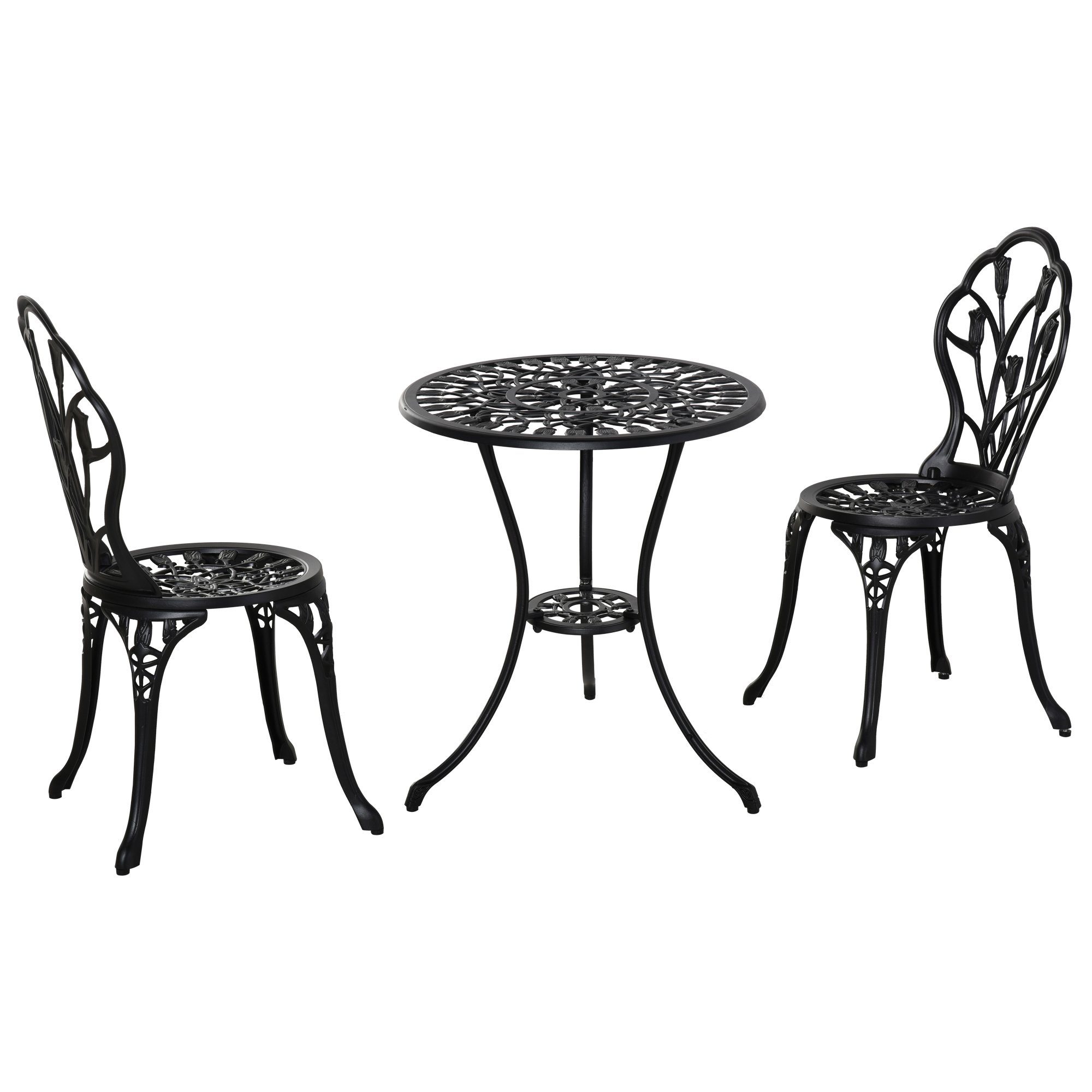 Outsunny Sitzgruppe Gartenmöbel-Set mit Blumen Design | Gartenliegen, Sonnenliegen & Liegestühle