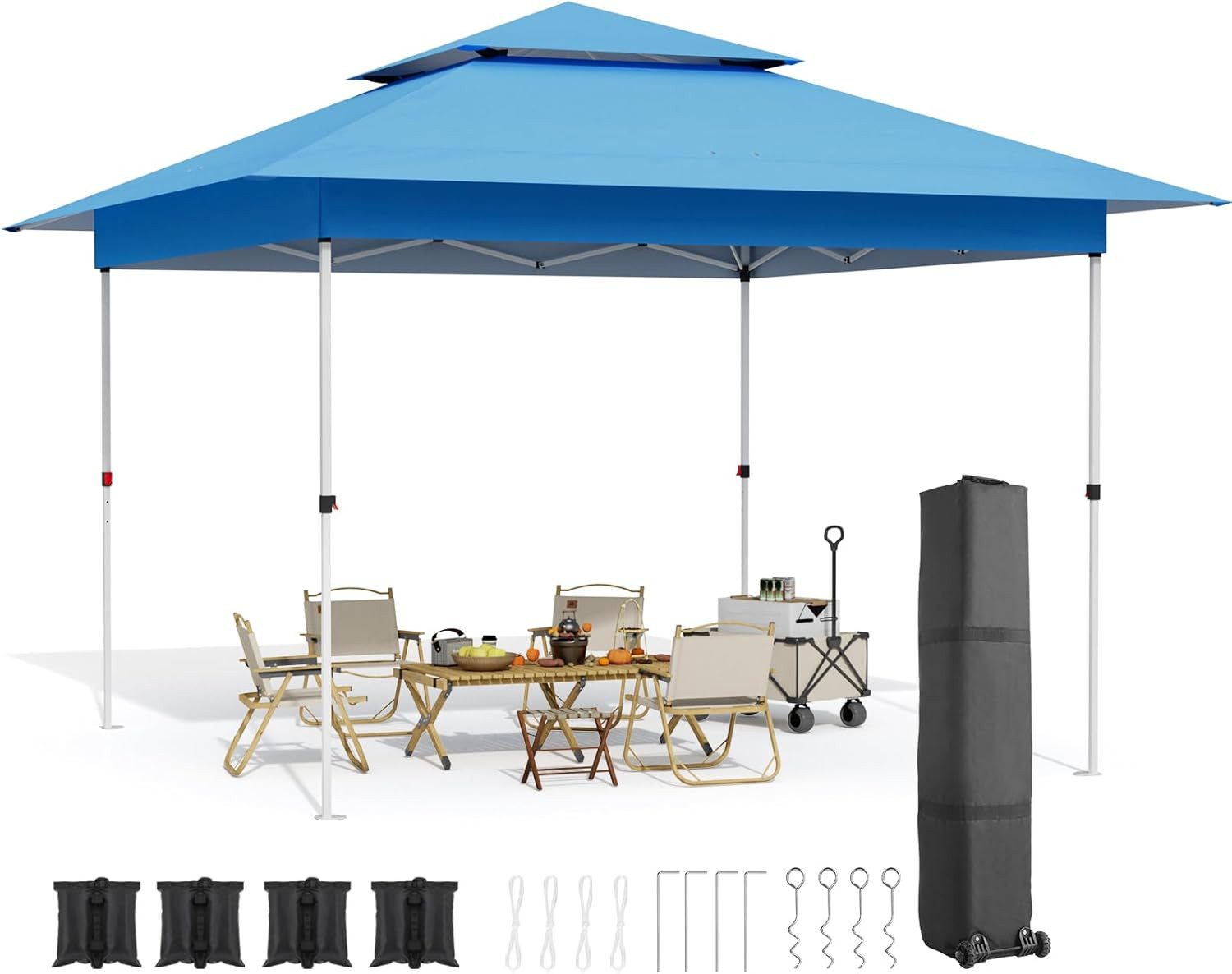 TLGREEN Faltpavillon 3.6x3.6M, One Push Gartenpavillon günstig online kaufen