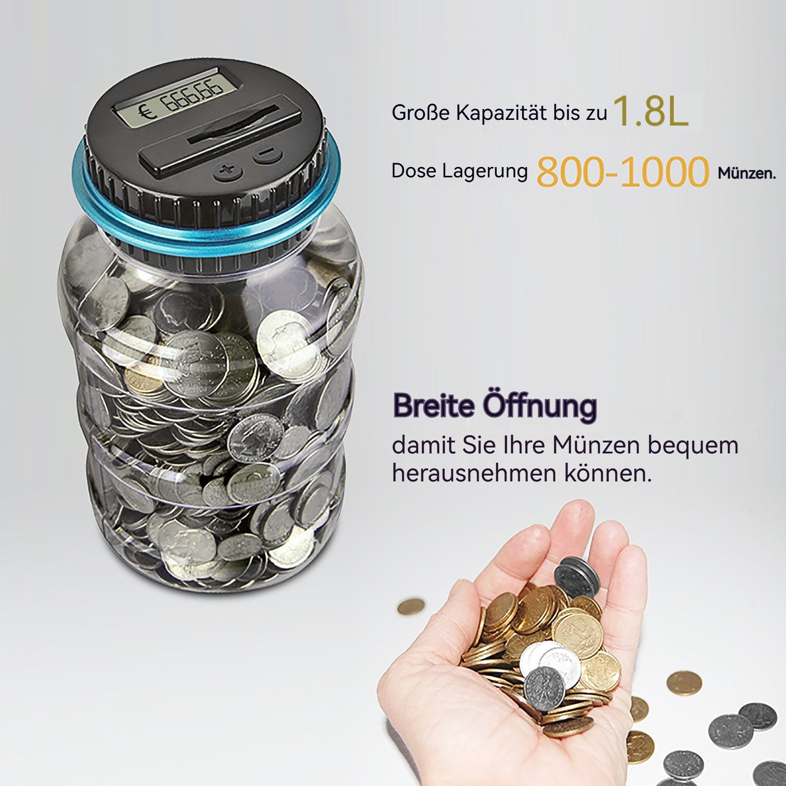 BlingBin Spardose Digitale Spardose mit Zähler, günstig online kaufen