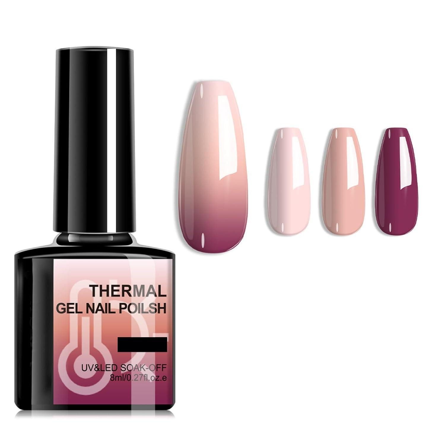 LuxusKollektion UV-Gel Nagellack Gel UV LED Temperaturwechsel 8ml Nageldesign Rosa