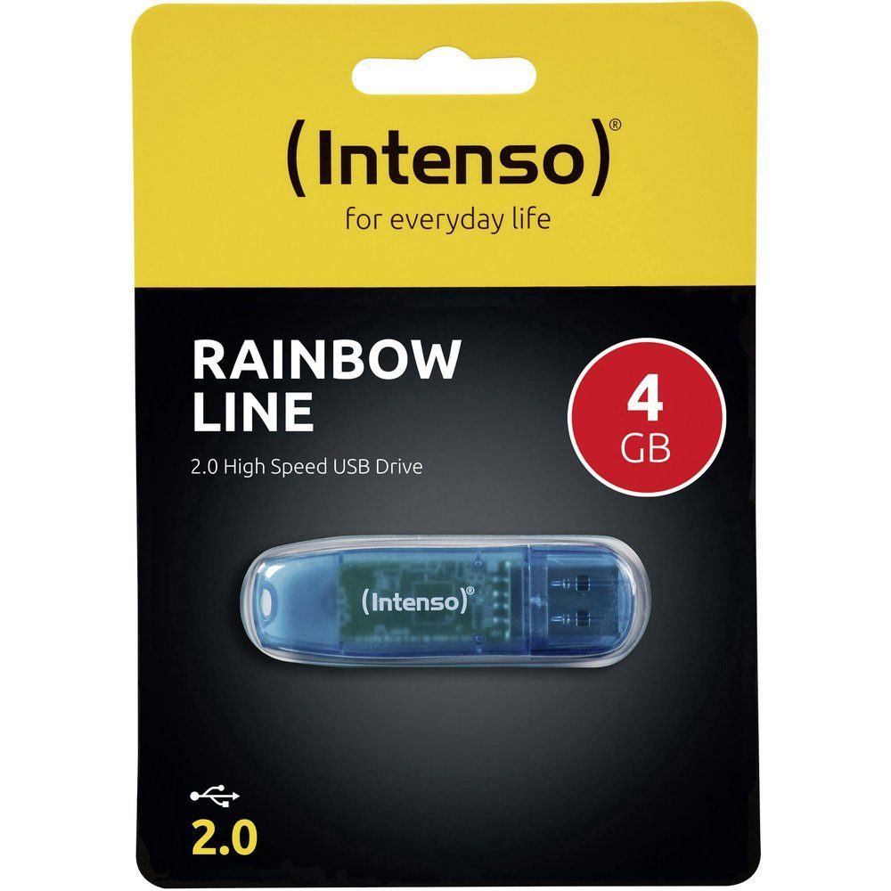 Intenso Intenso Rainbow Line USB-Stick 4 GB Blau 3502450 USB-A (USB 2.0) USB-Stick – Bild 3 von 4