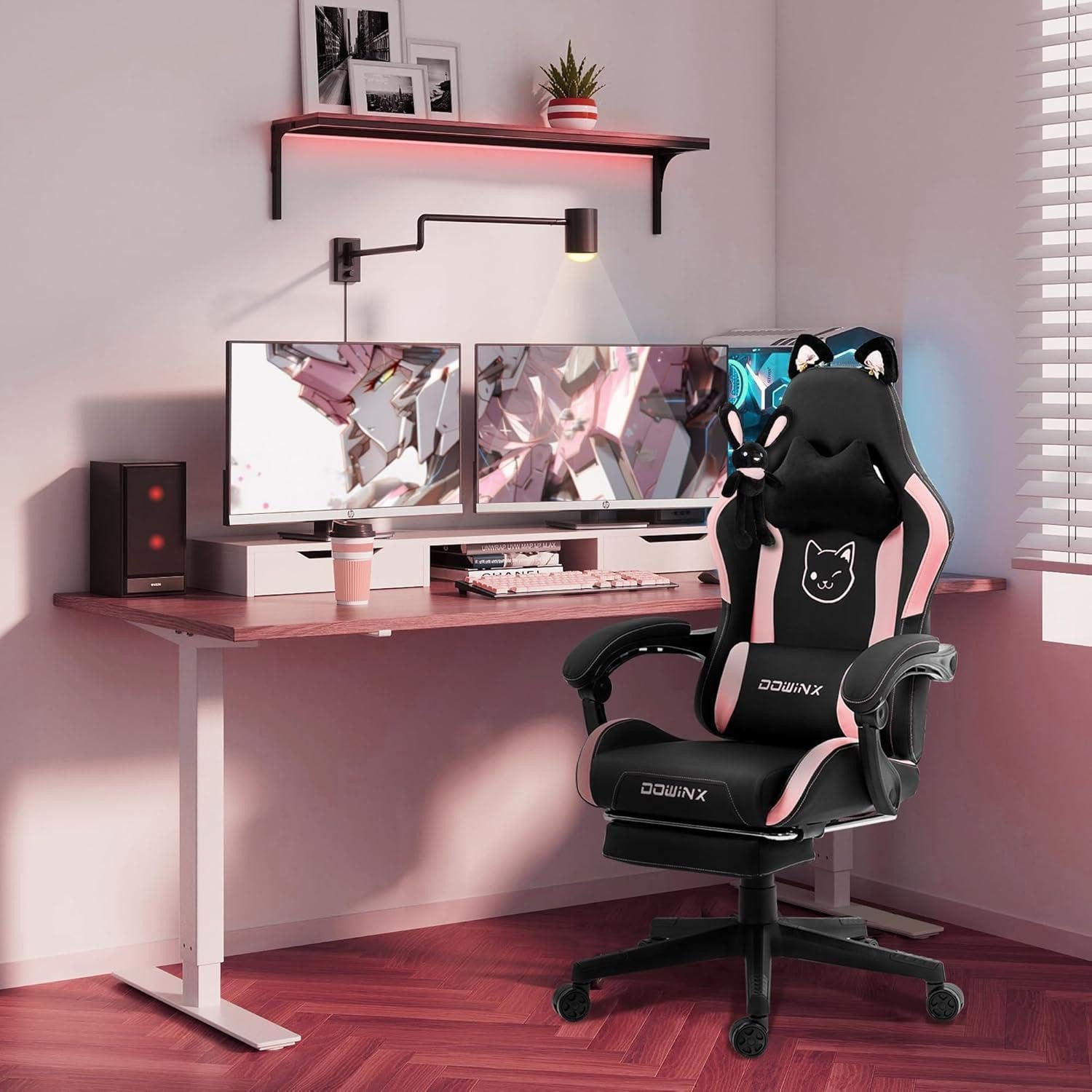LuxusKollektion Gaming-Stuhl Gaming Stuhl Katze Edition ergonomisch hoher R günstig online kaufen