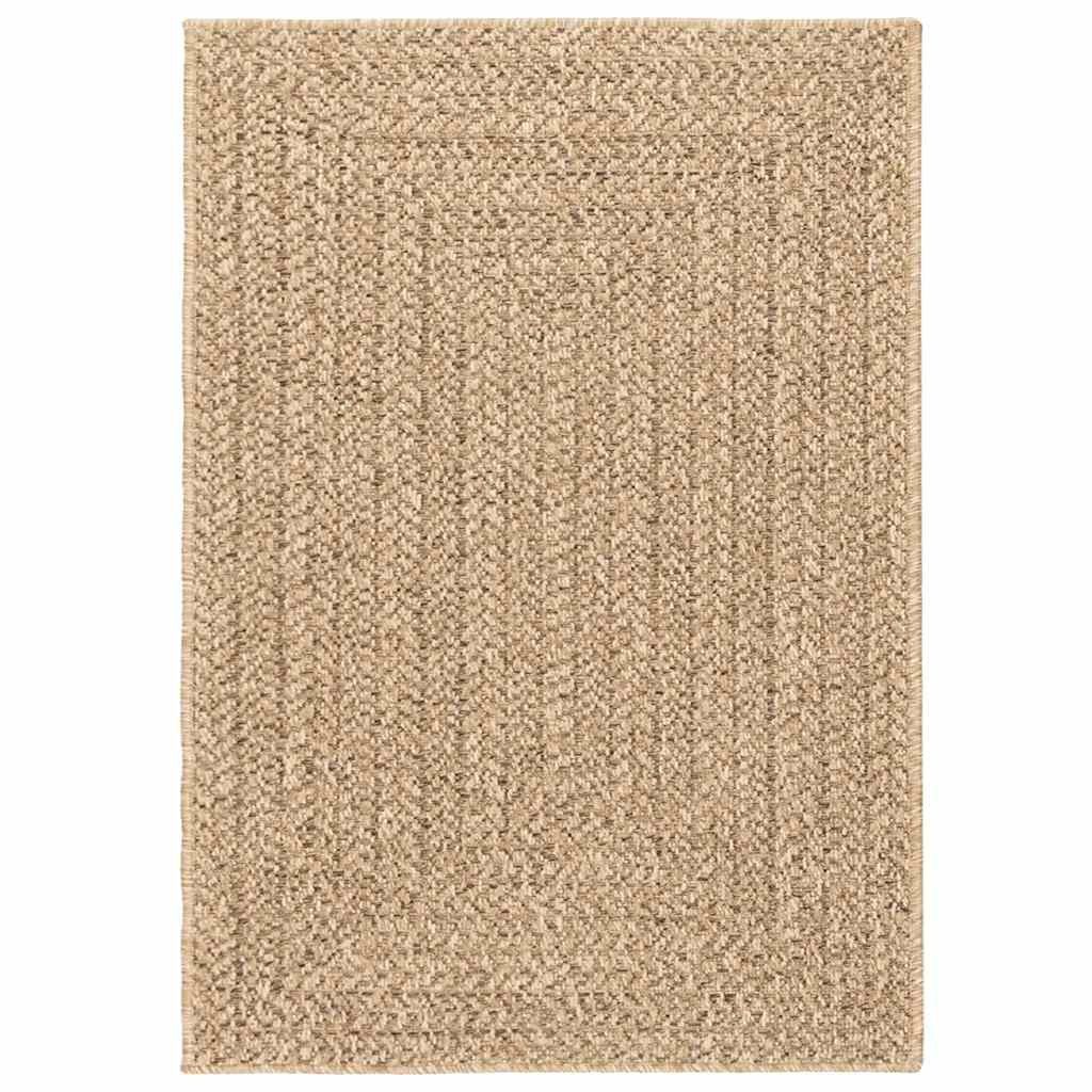 vidaXL Teppich Teppich 160x230 cm Jute-Optik Innen und Außen, Rechteckig