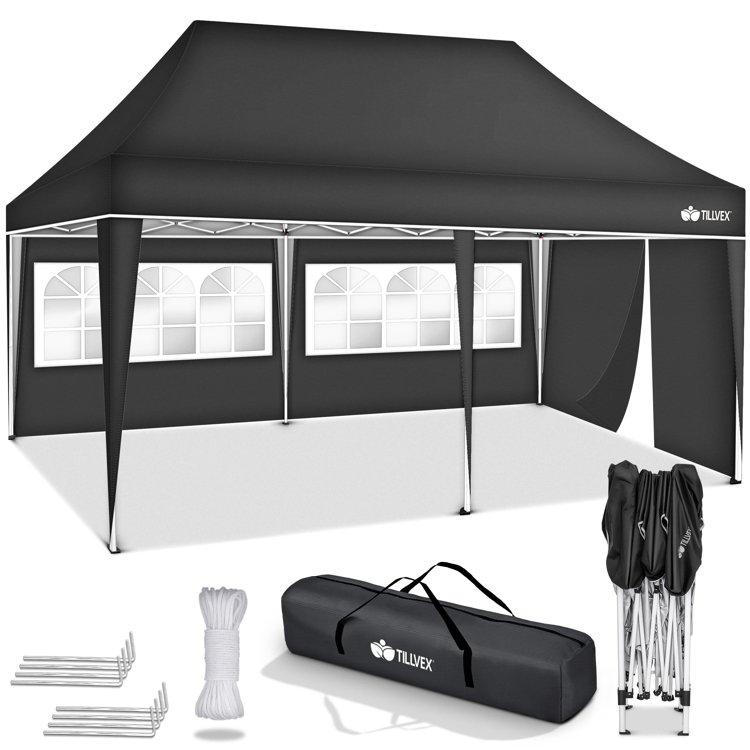 tillvex Partyzelt tillvex® Pavillon 3x6m Wasserdicht günstig online kaufen