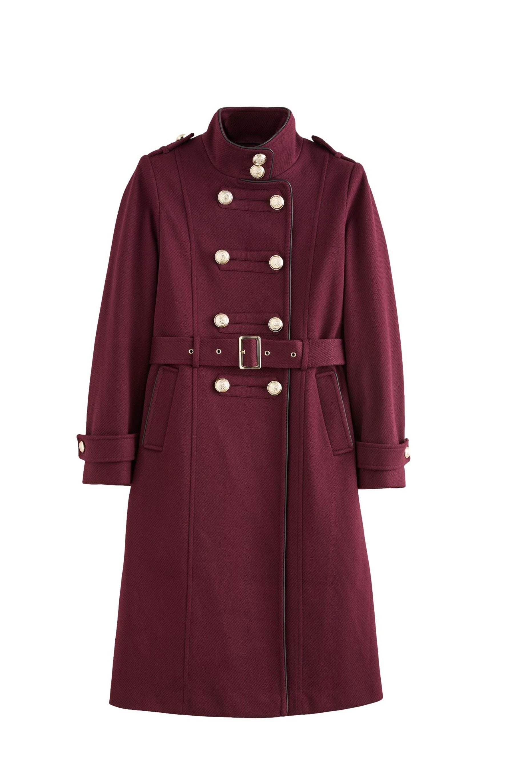 Love & Roses Trenchcoat Love & Roses Wollmantel mit Trichterkragen in (1-tlg)
