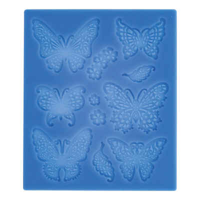 CREARTEC Modellierwerkzeug Universal Dekormatte Schmetterlinge, 9 cm x 11 cm