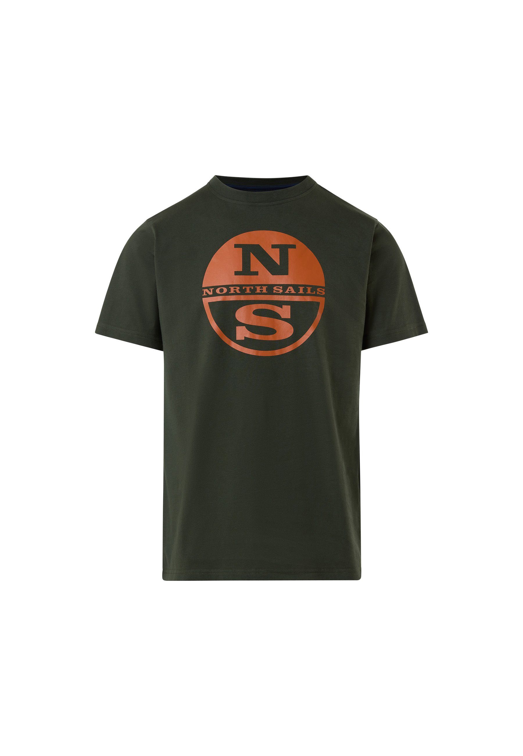 North Sails T-Shirt T-Shirt mit Design klassischem mit Logo-Druck green