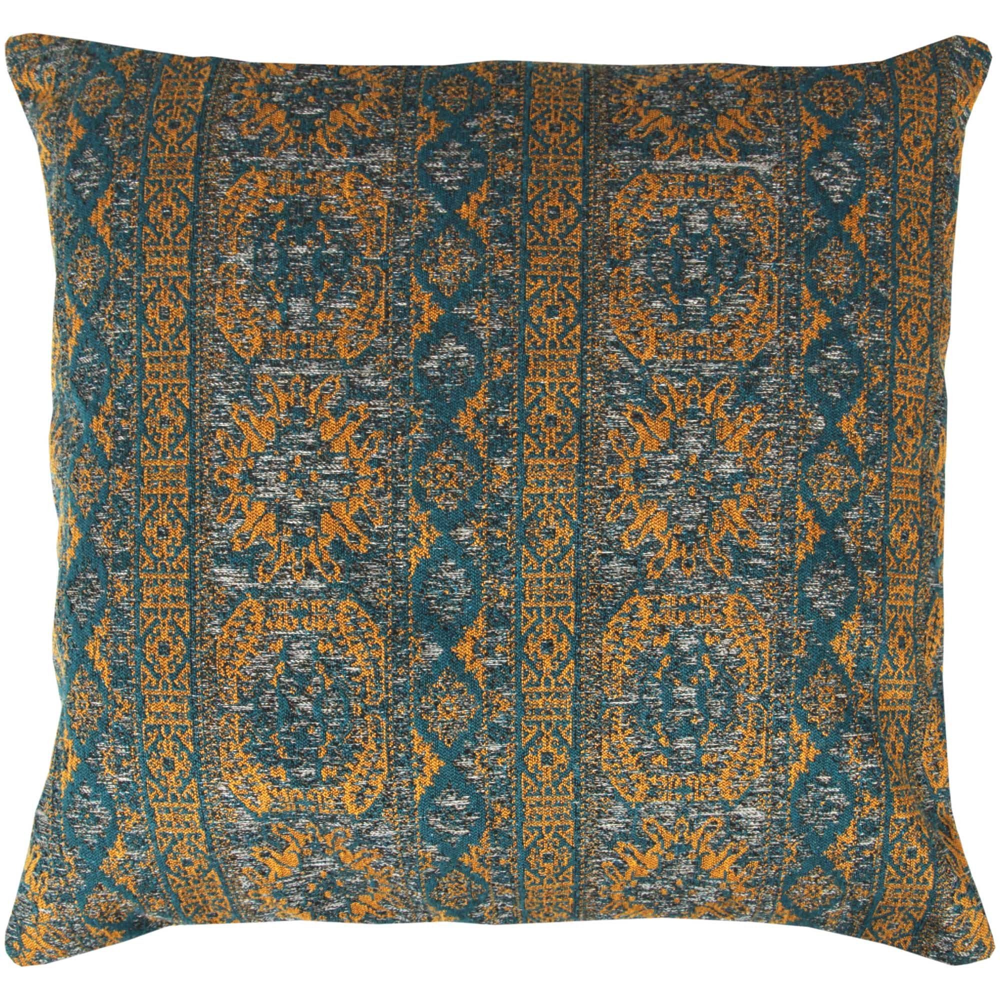 Kissenbezüge KHDK-05409, Bestlivings (1 Stück), Kissenhülle 45 x 45 cm (Marakesh Petrol) - Bohemian Oriental Boho - Hochwertiger Kissenbezug mit Reißverschluss