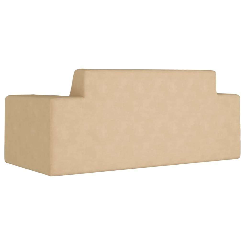 Plüsch 2-Sitzer Weich Kindersofa Creme furnicato