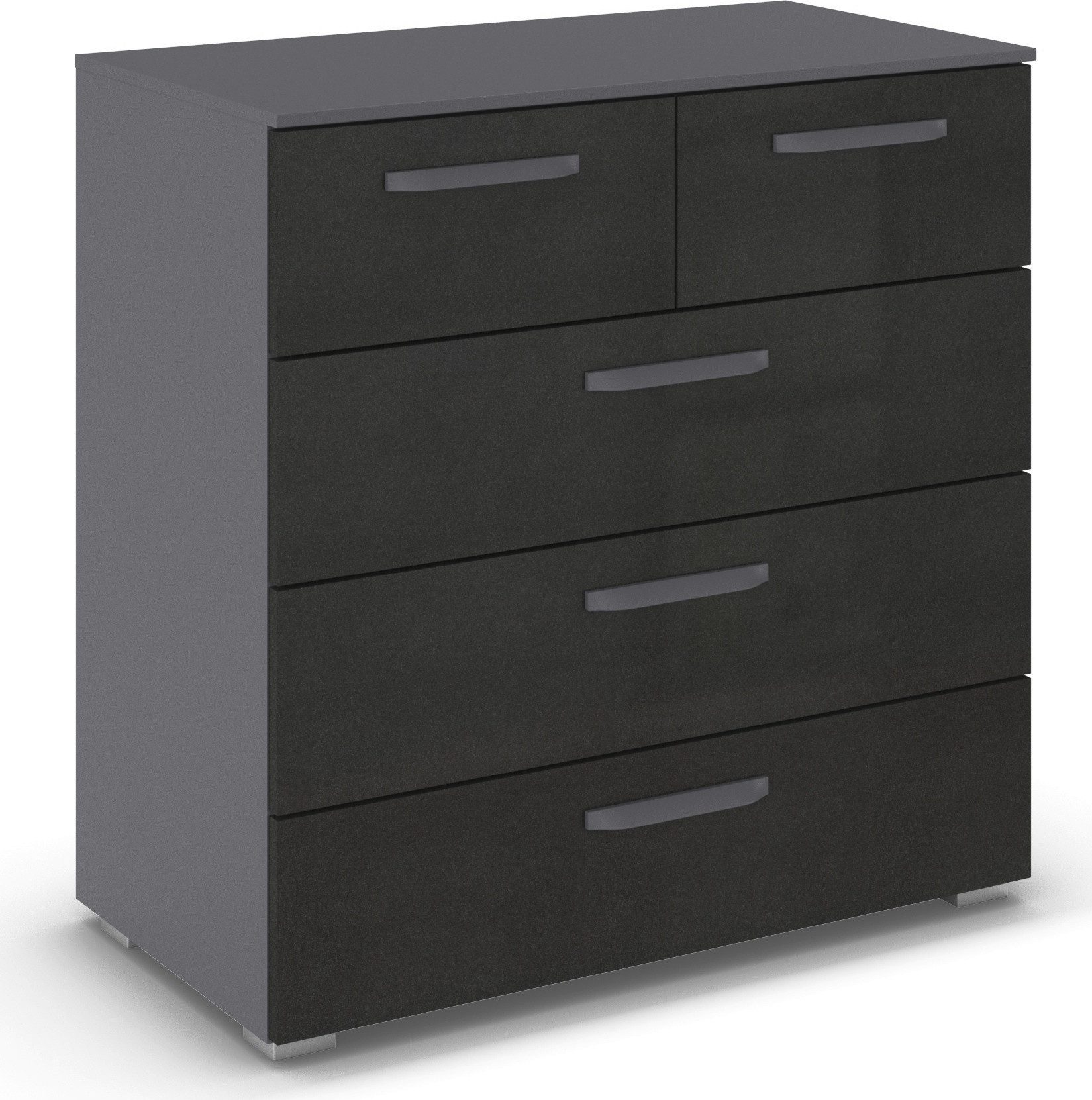 OTTO home Schubkastenkommode Kommode Sideboard Schubladenkommode Schlafzimmerkommode OTELI (Breite 80 cm SOFT-CLOSE-FUNKTION, elegante Dekor- oder Hochglanzfront), mit 5 geräumigen Schubladen für viel Stauraum MADE IN GERMANY