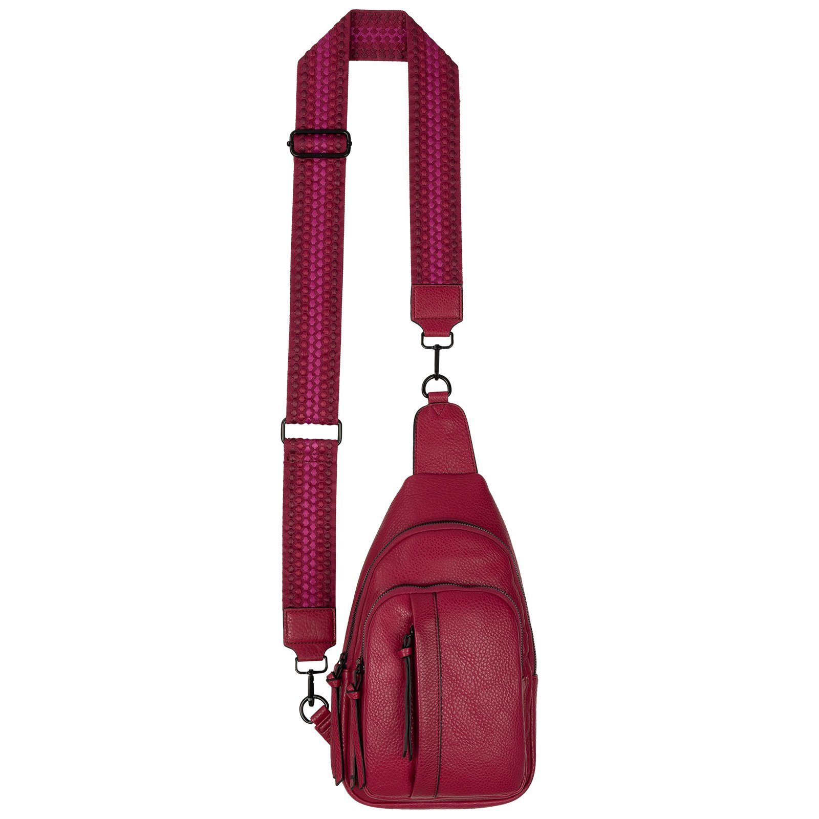 EAAKIE Umhängetasche Brusttasche ROSE Schultertasche Bag Body Cross Umhängetasche Kunstleder, Umhängetasche als tragbar Schultertasche, CrossOver