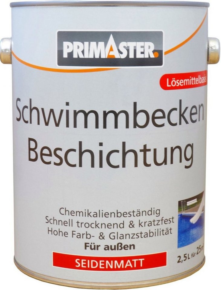 Thumbnail - Primaster Zementfarbe Primaster Schwimmbeckenbeschichtung 2,5 L poolblau